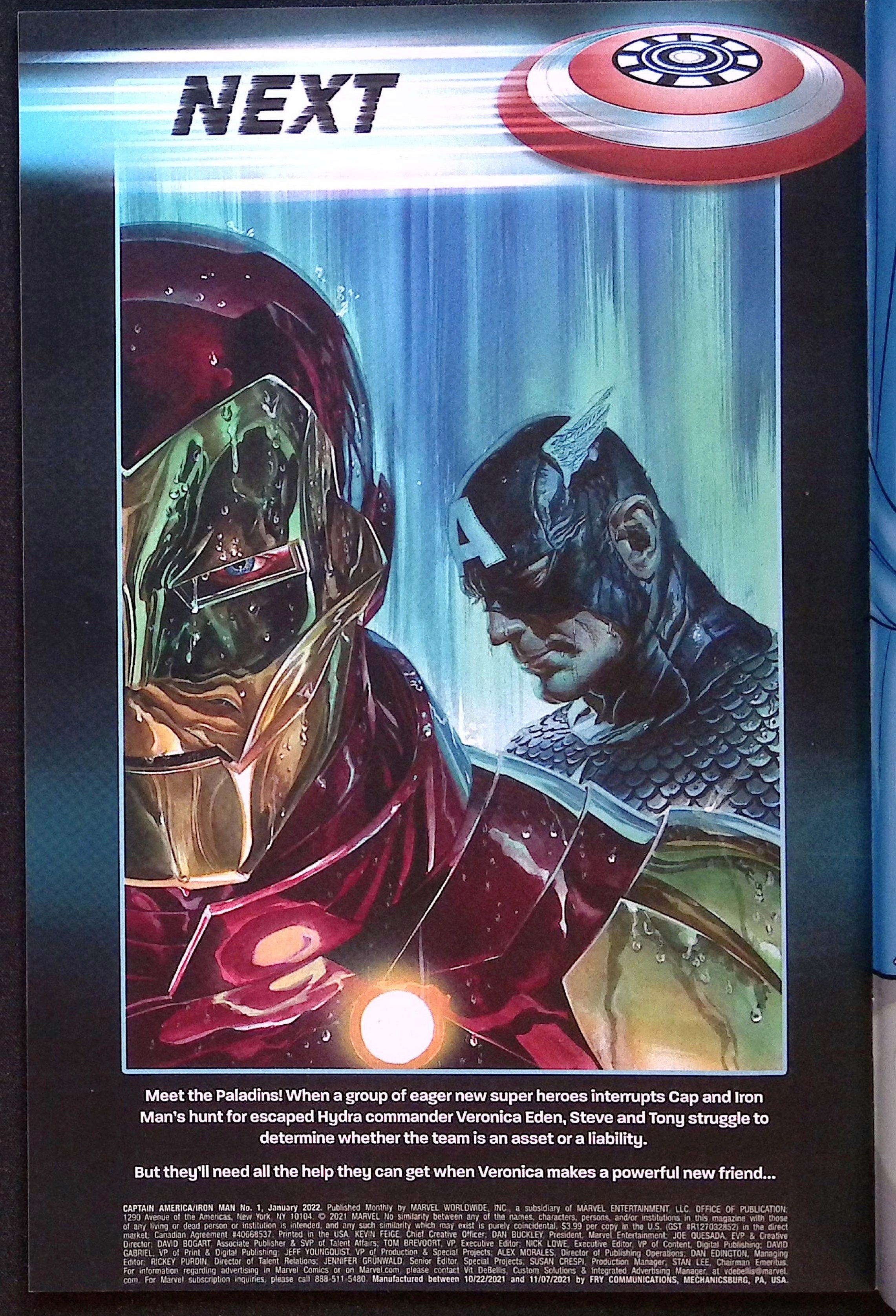 Captain America/Iron Man # 1 2022 NM-
