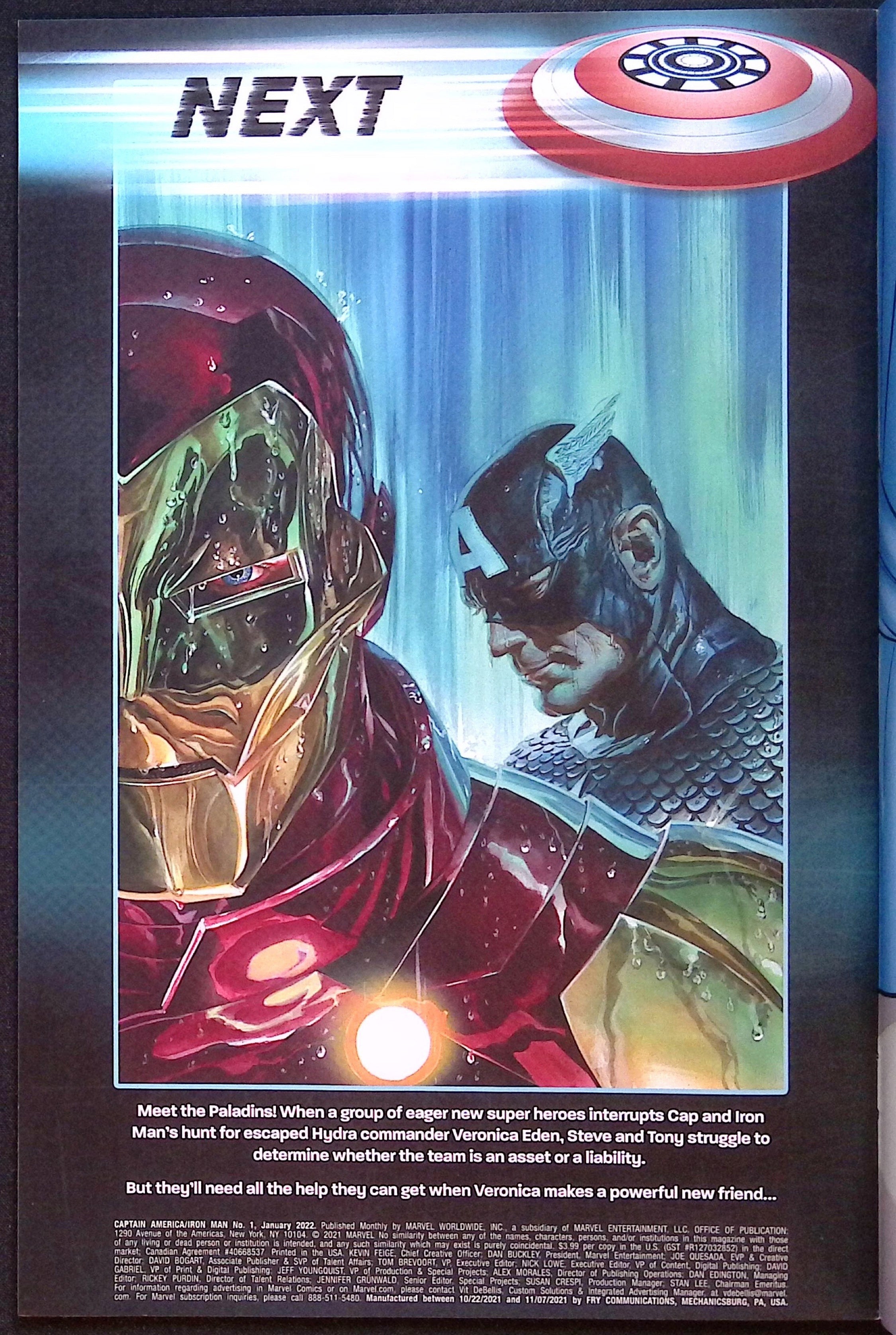 Captain America/Iron Man # 1 Variant 2022 NM