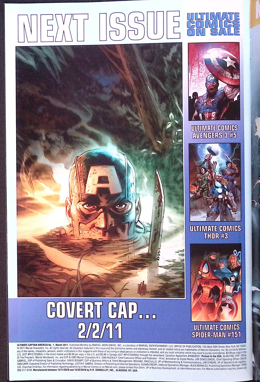 Ultimate Captain America # 1 2011 NM-