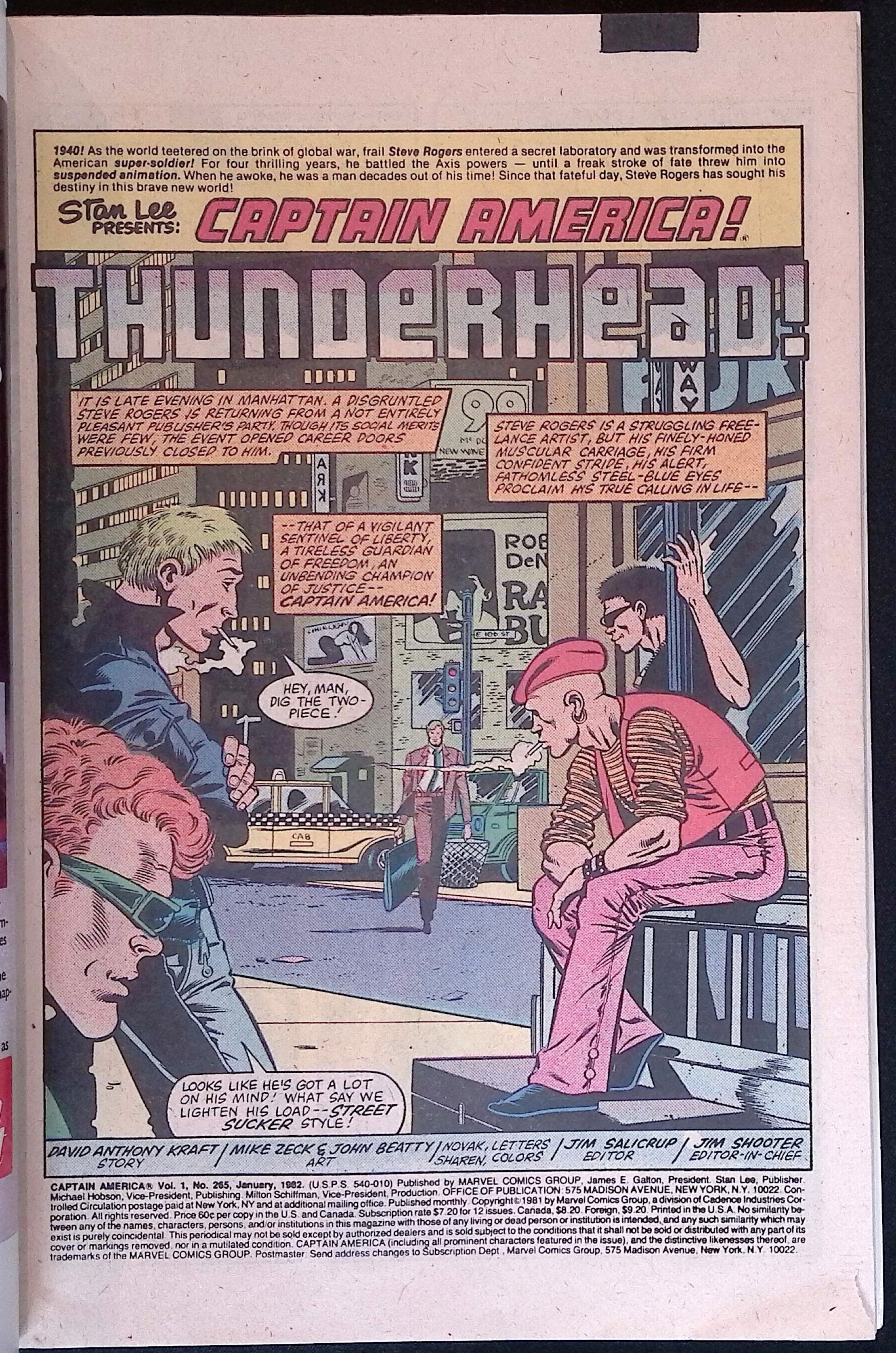 Captain America # 265 1982 VG/FN