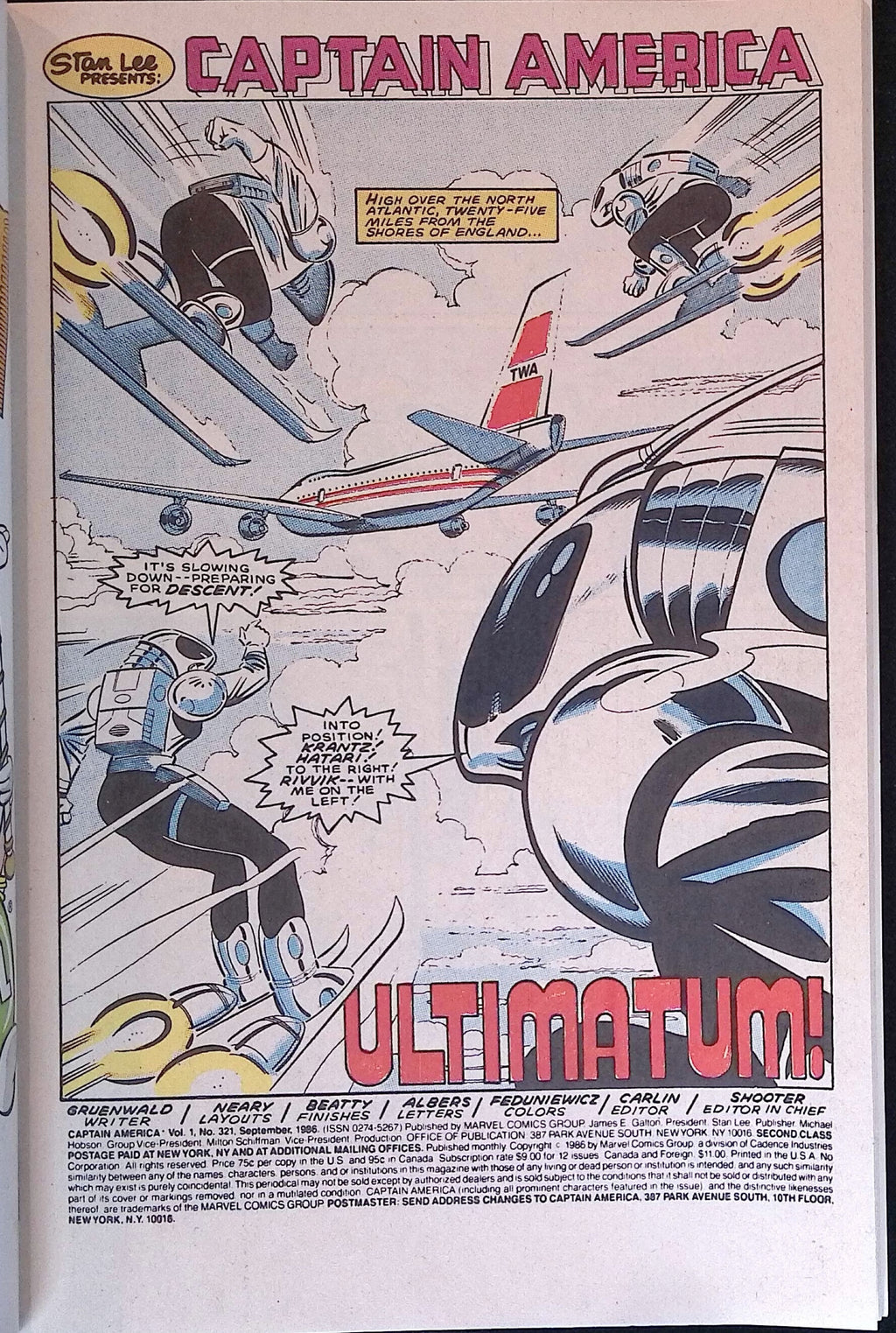 Captain America # 321 1986 NM-