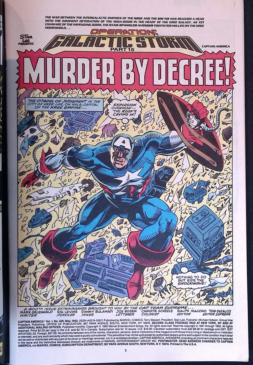 Captain America # 400 1992 NM-