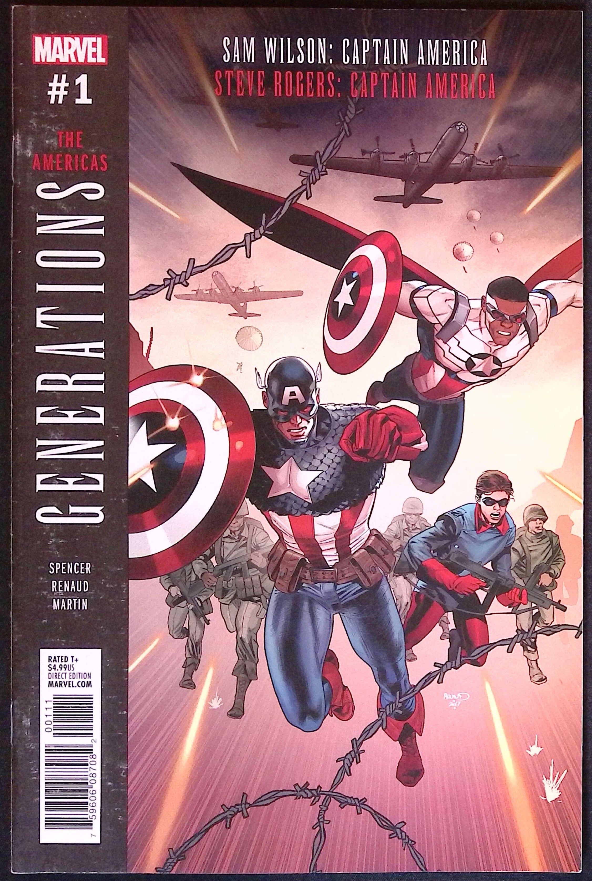 Generations: Sam Wilson Captain America & Steve Rogers Captain America # 1 2017 VF+