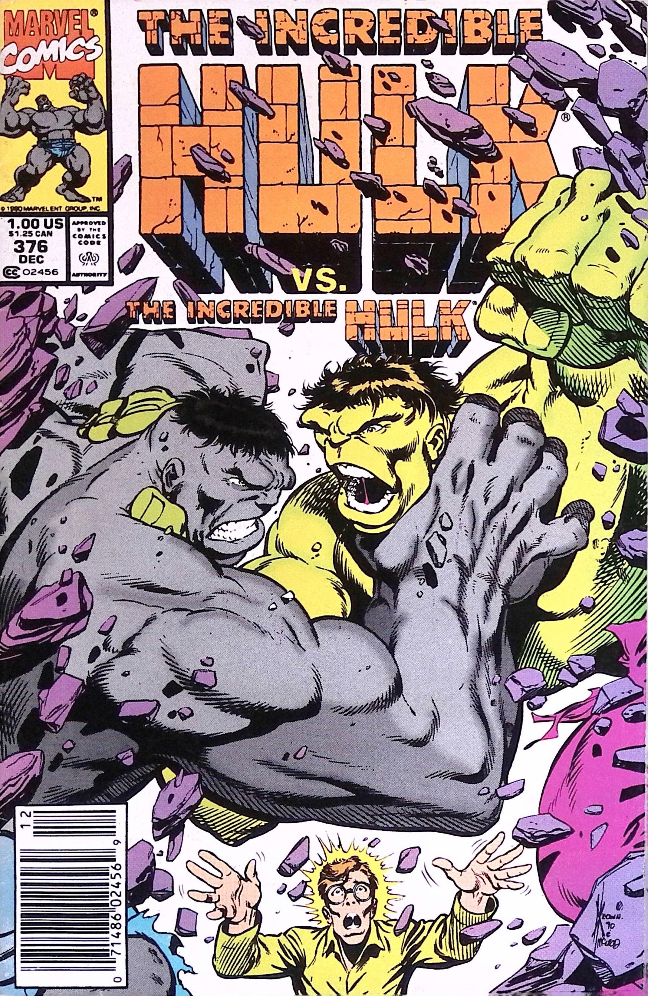 The Incredible Hulk # 376 1990 VF/NM