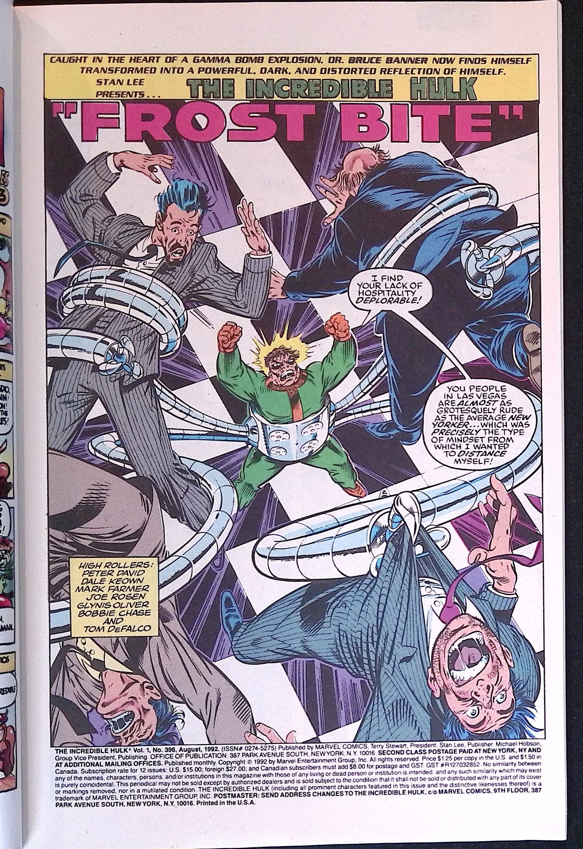 The Incredible Hulk # 396 1992 NM-