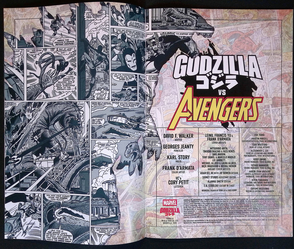 Godzilla vs. Avengers # 1 Garbett Variant 2025 NM