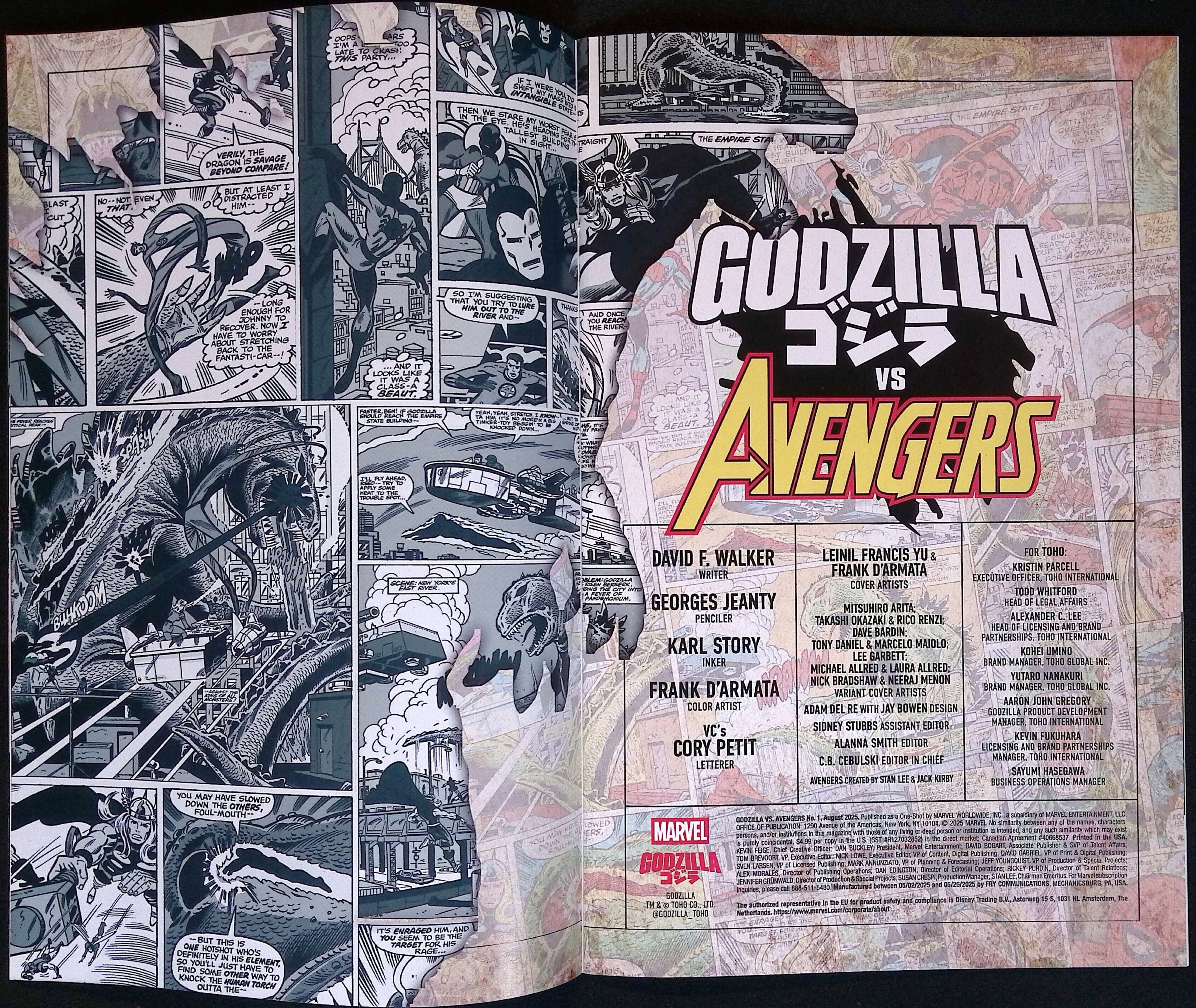 Godzilla vs. Avengers # 1 2025 NM