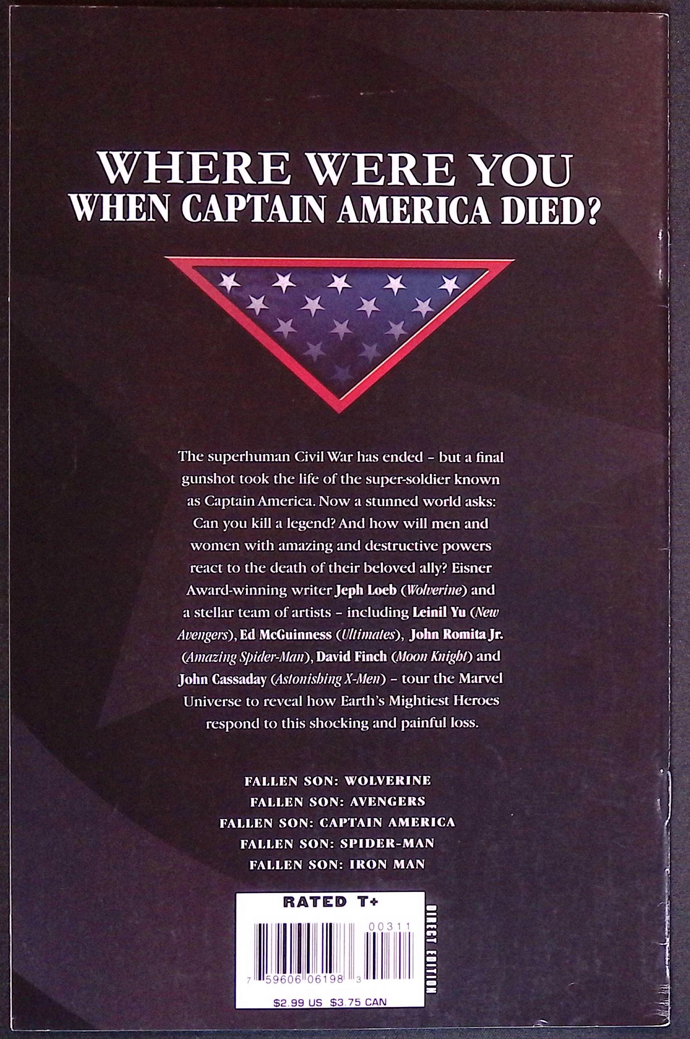Fallen Son: The Death of Captain America # 3 2007 VF