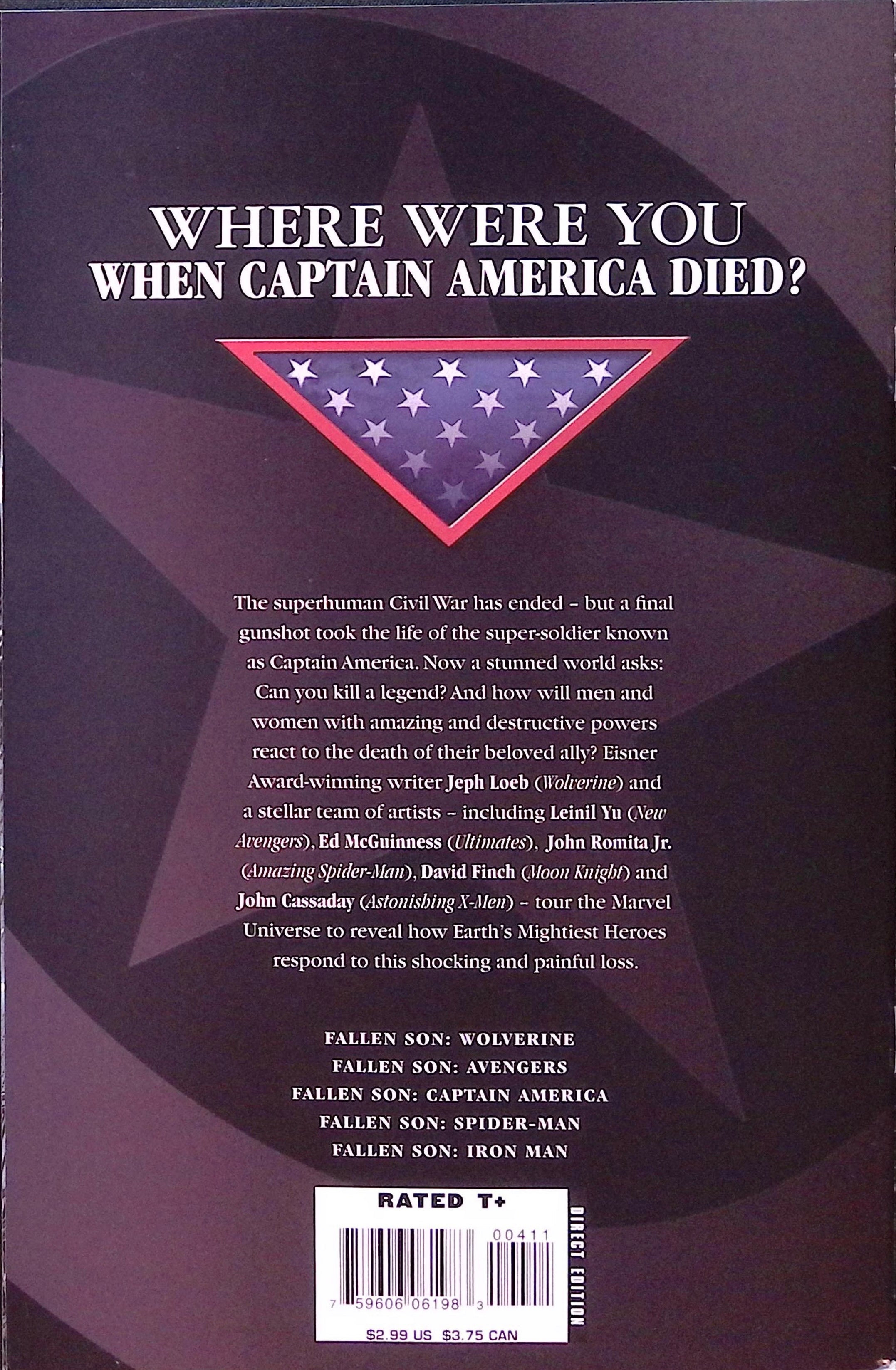 Fallen Son: The Death of Captain America # 4 NM-