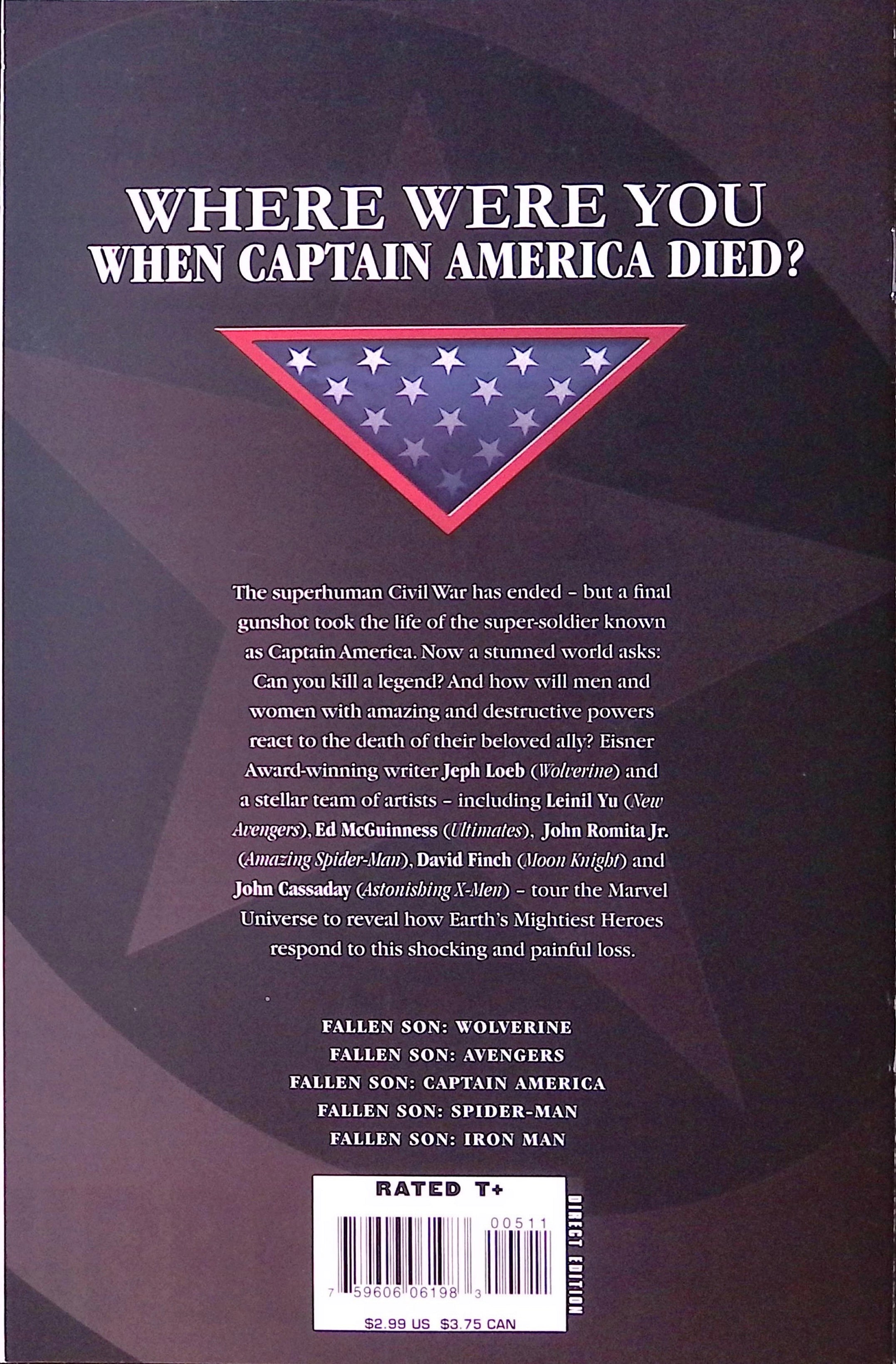 Fallen Son: The Death of Captain America # 5 2007 NM-