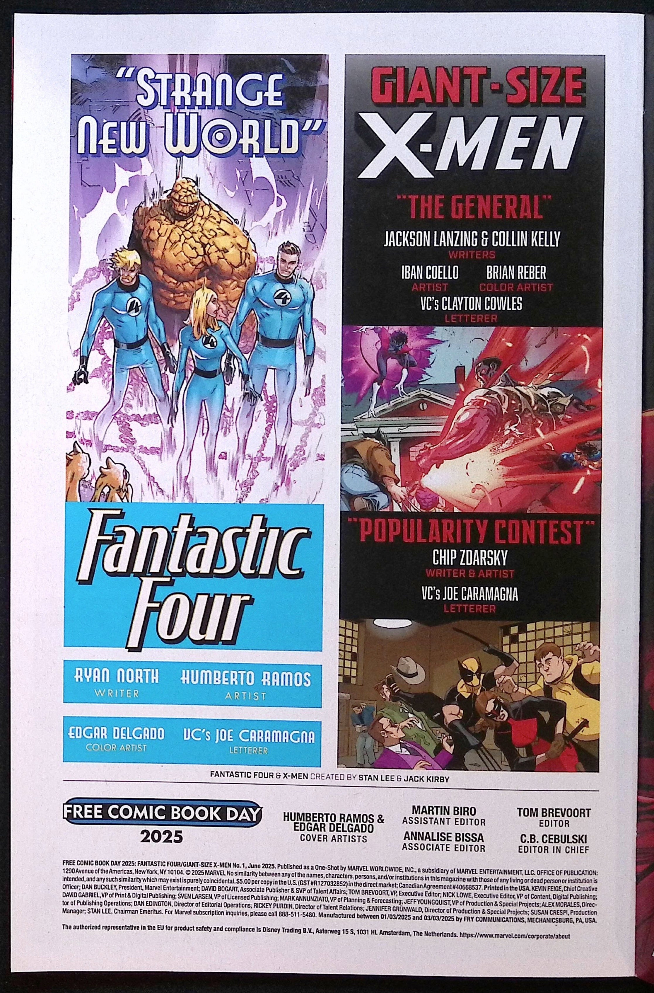 Fantastic Four/Giant-Size X-Men #1 FCBD 2025 NM