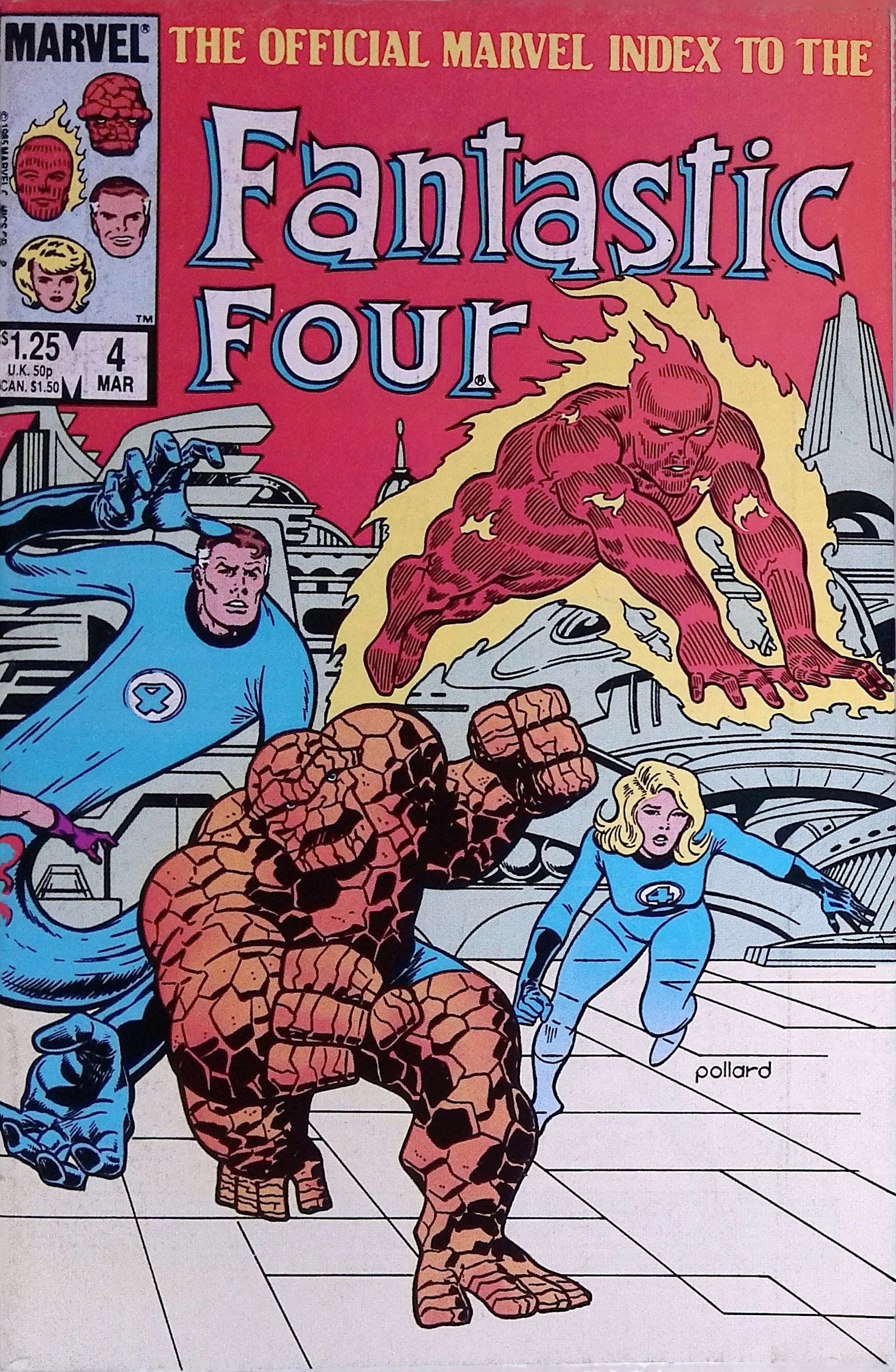 The Official Marvel Index to the Fantastic Four # 4 1986 VF+