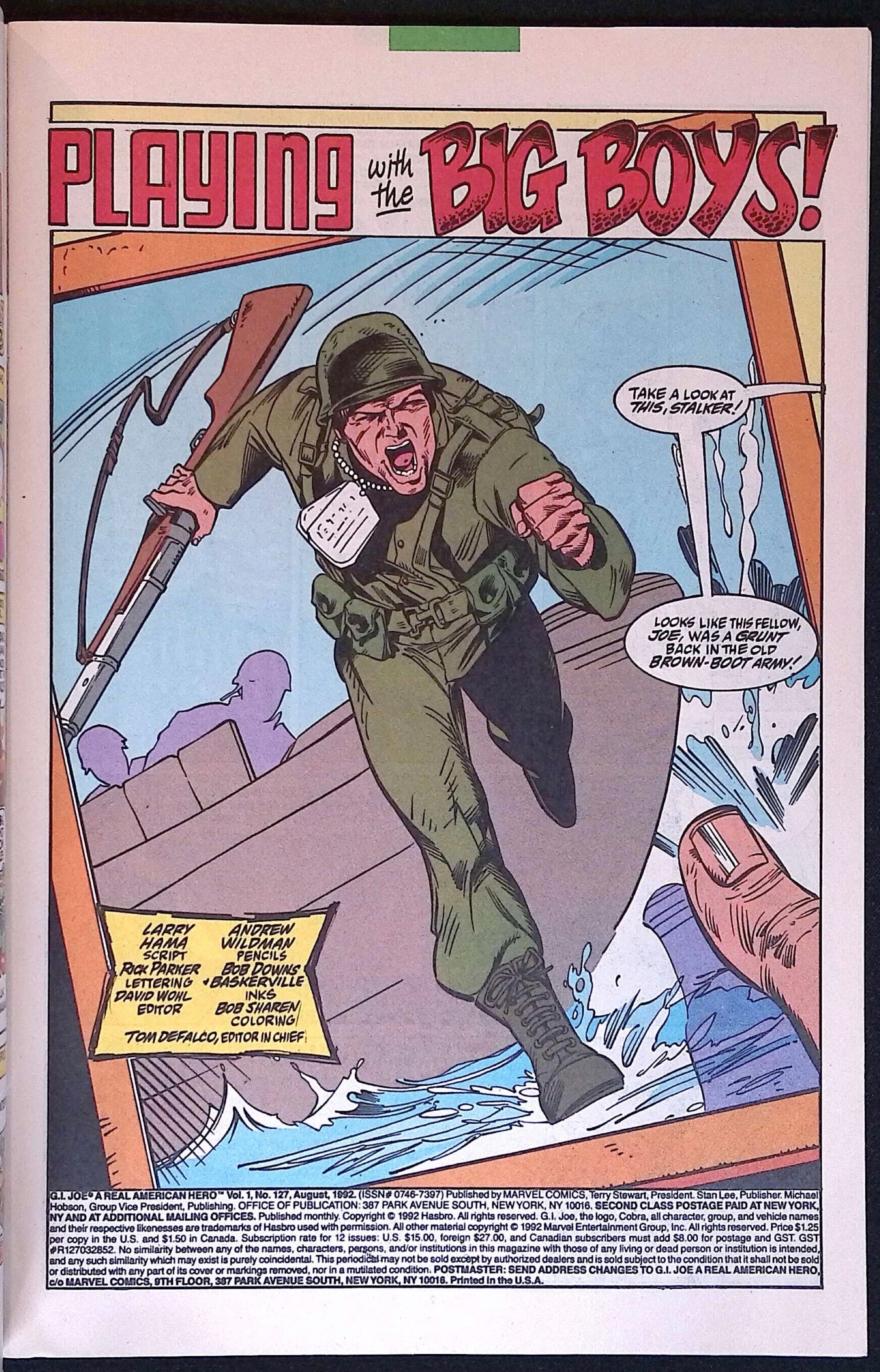 G.I. Joe: A Real American Hero # 127 1992 VF/NM