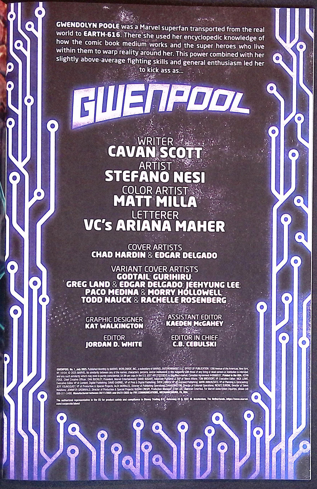 Gwenpool #1 2025 NM