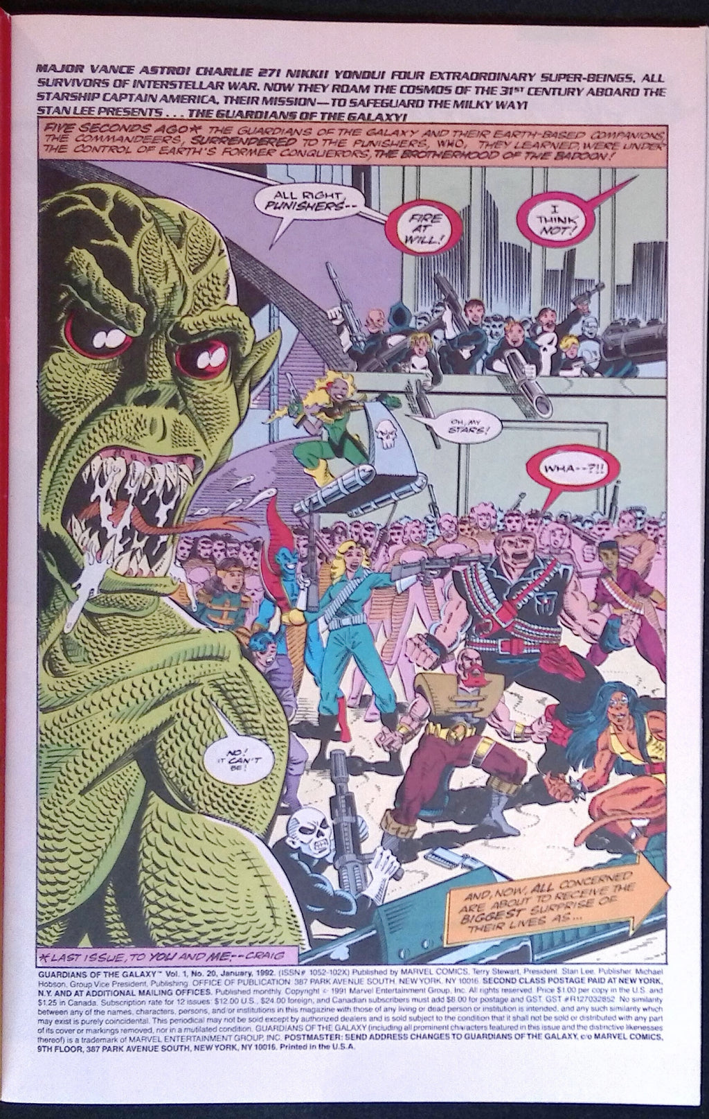 Guardians of the Galaxy # 20 1992 NM-