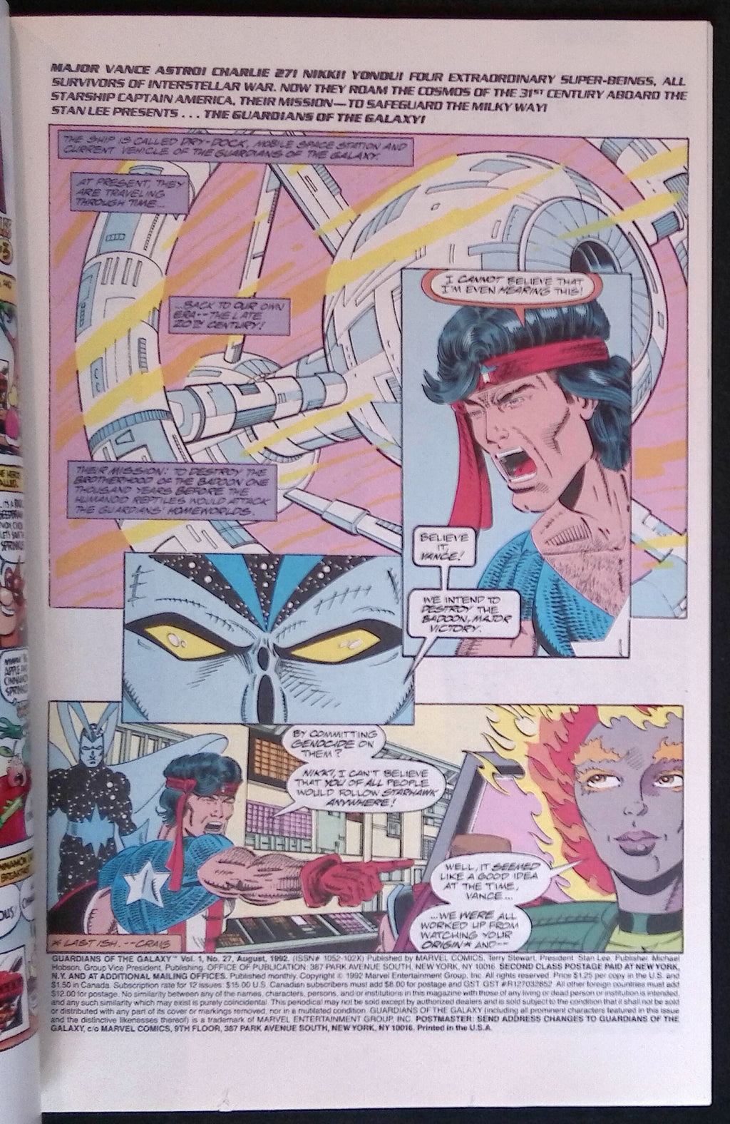 Guardians of the Galaxy # 27 1992 NM-