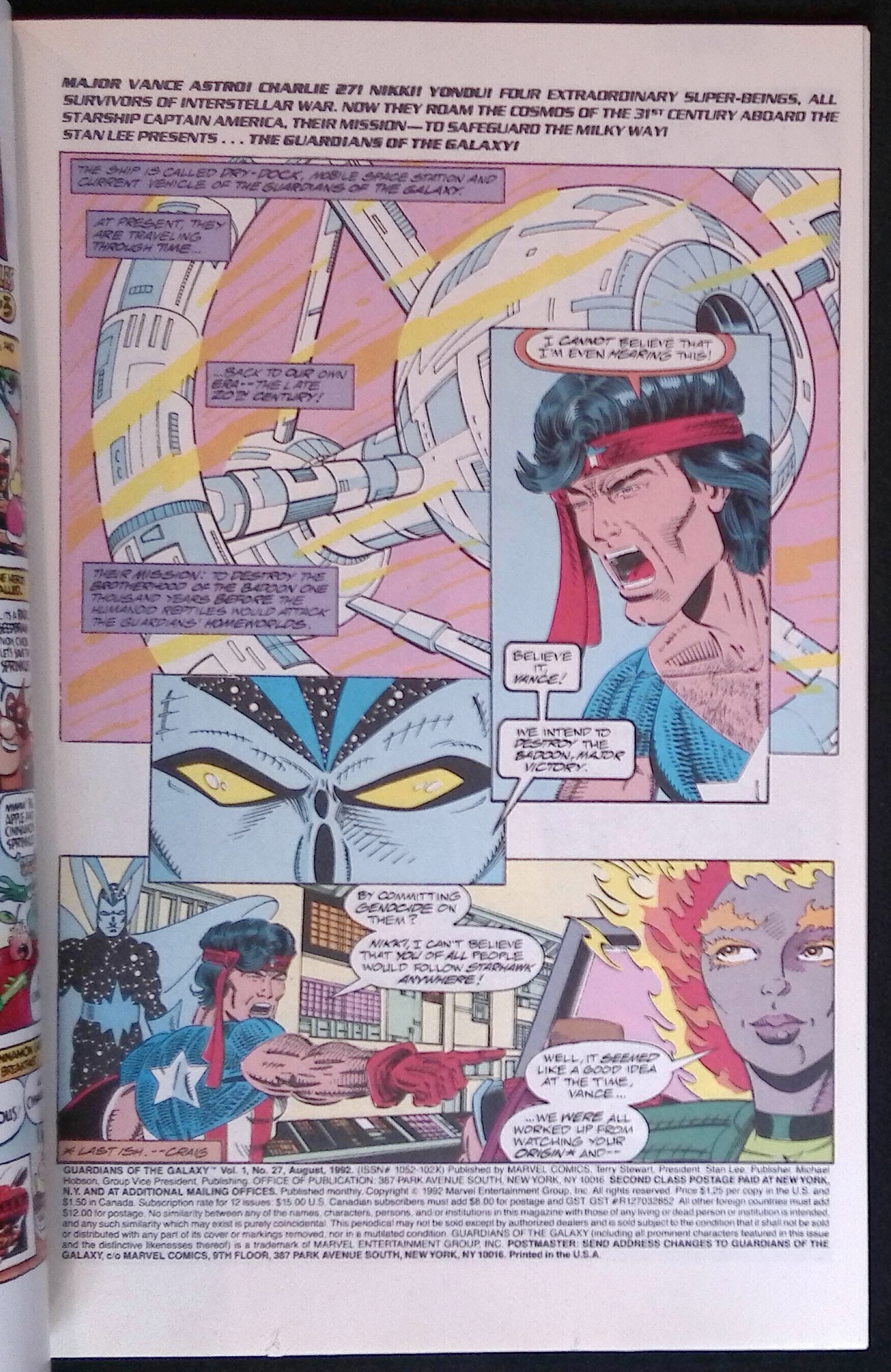 Guardians of the Galaxy # 27 1992 NM-