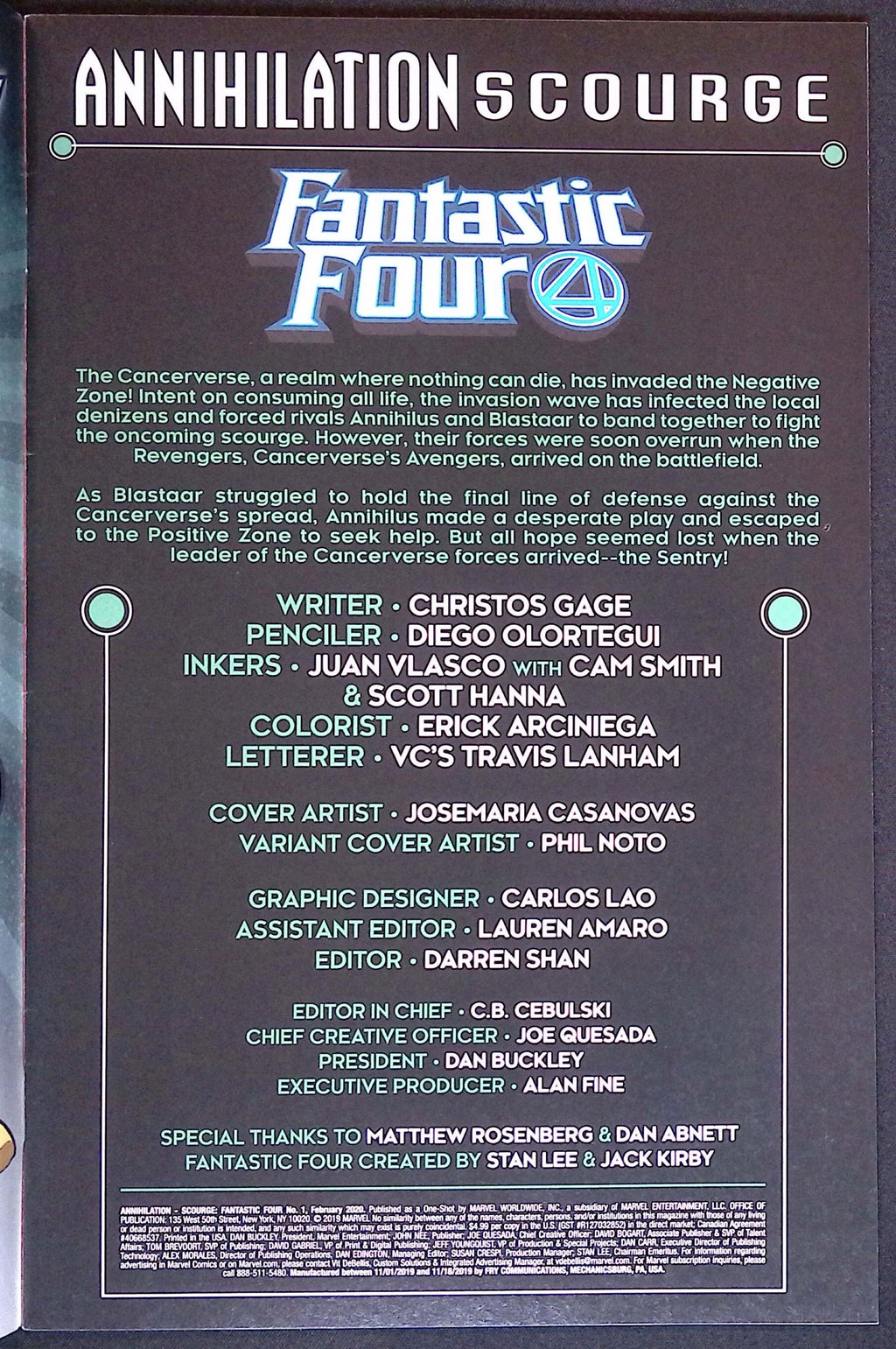 Annihilation Scourge: Fantastic Four # 1 2020 NM-