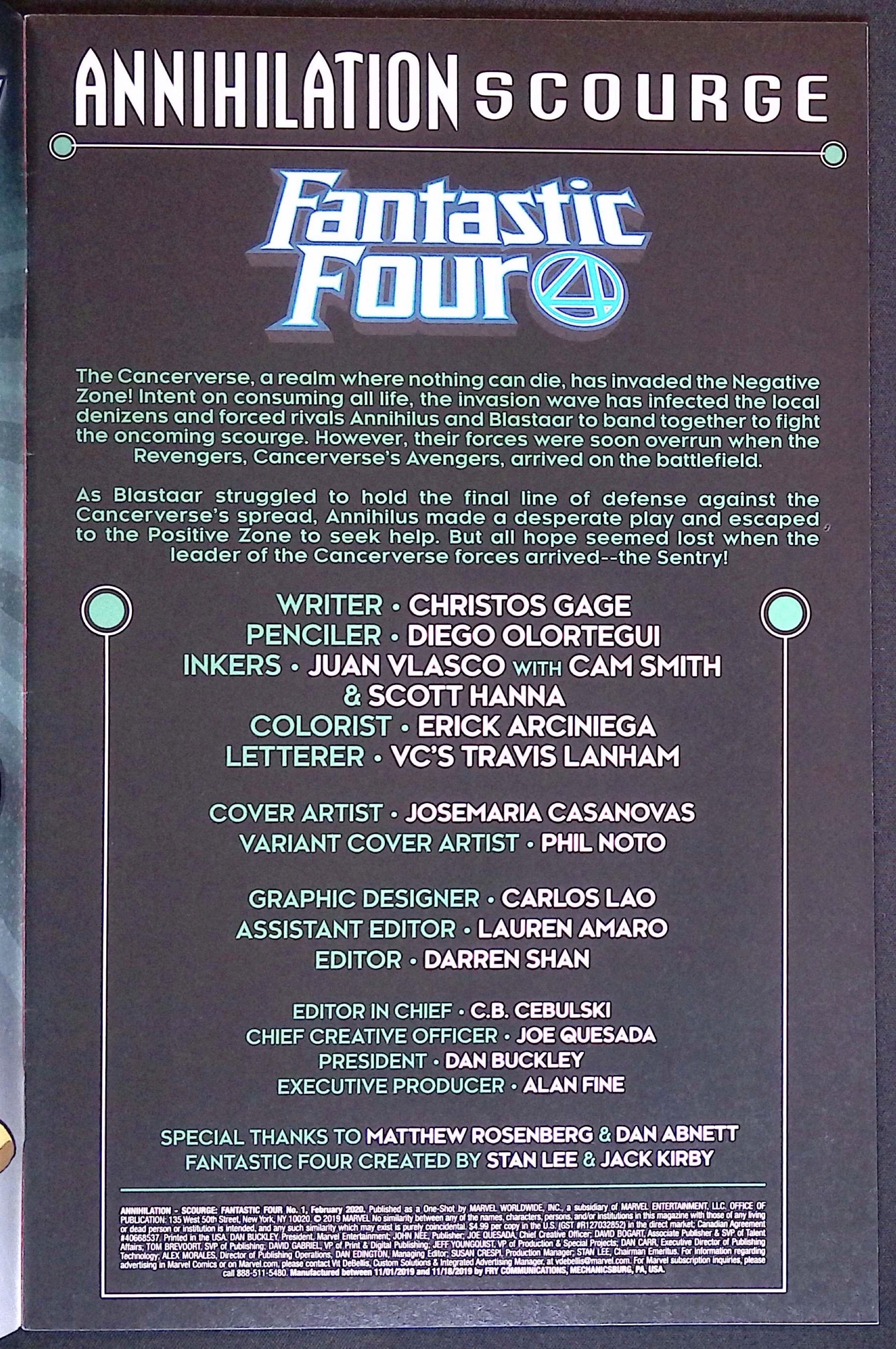Annihilation Scourge: Fantastic Four # 1 2020 NM-