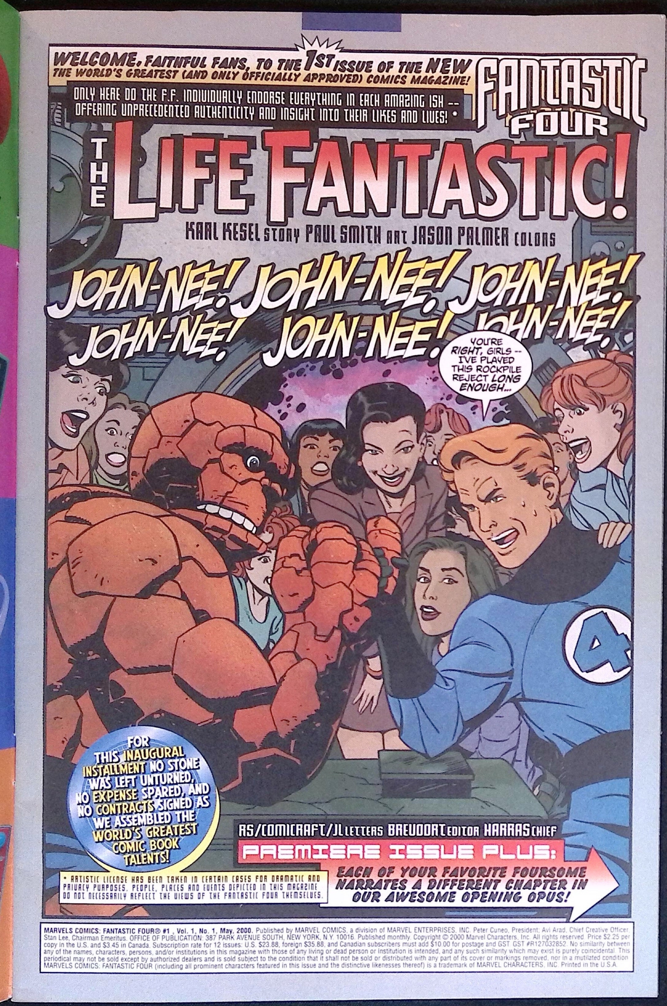 Marvels Comics: Fantastic Four # 1 2000 VF+