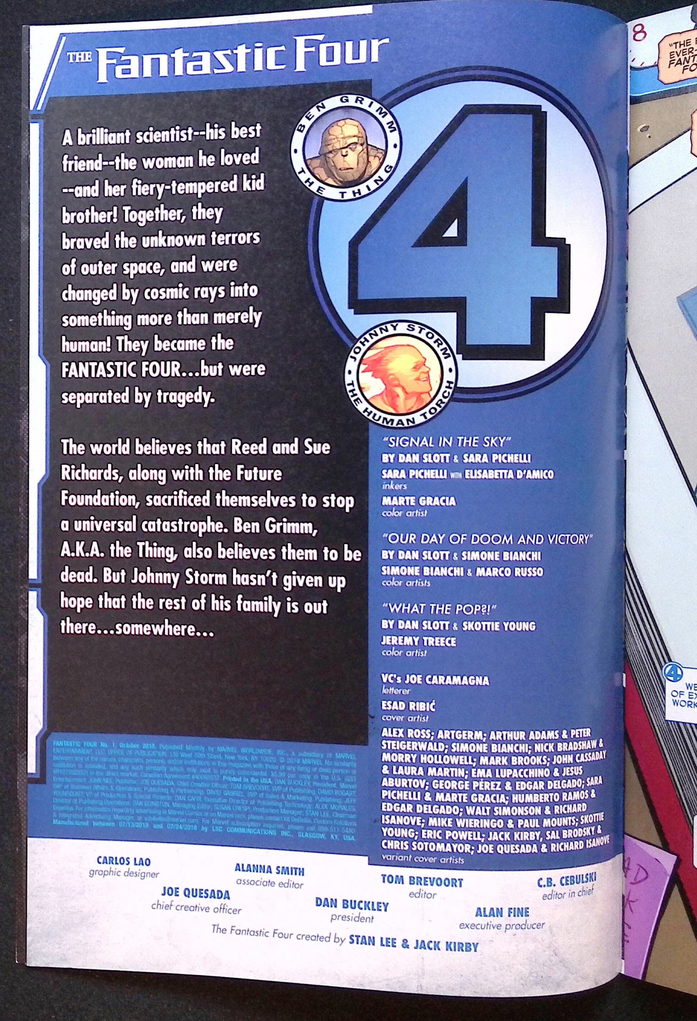 Fantastic Four # 1 2018 VF/NM