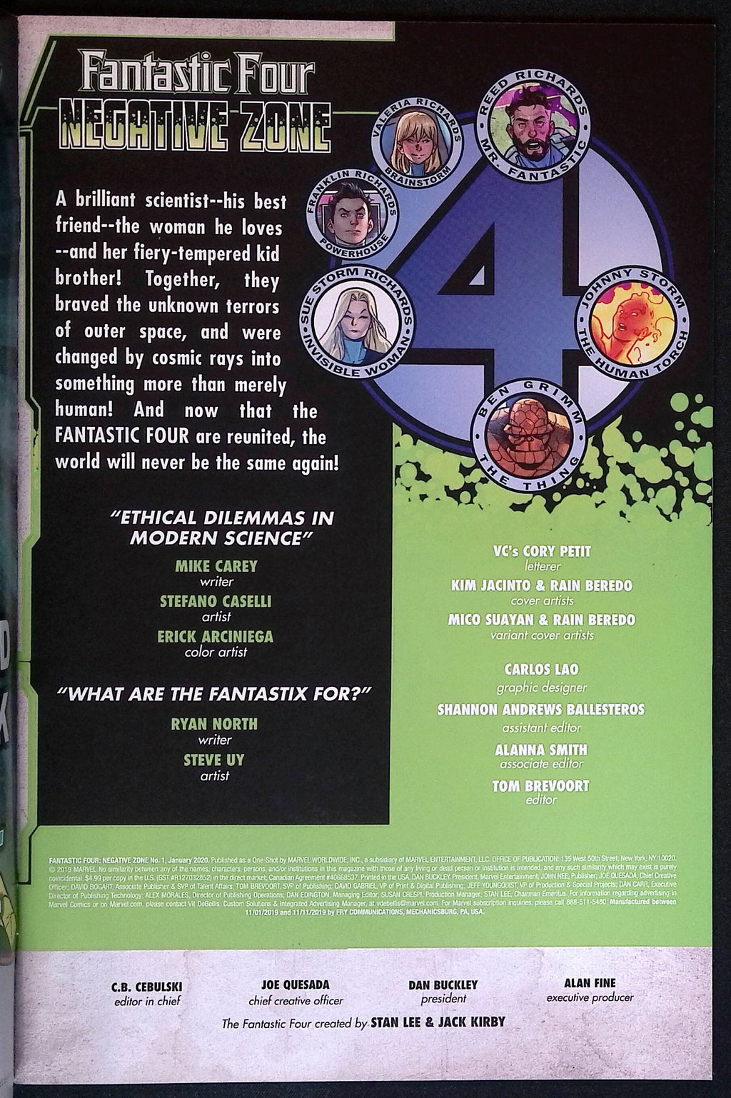 Fantastic Four: Negative Zone # 1 2020 NM-