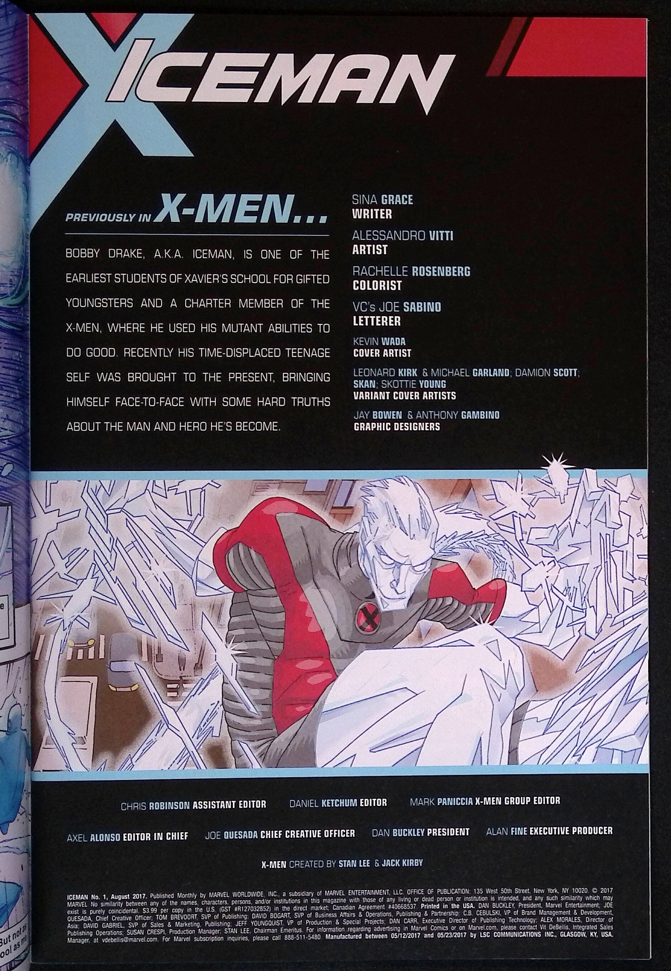 Iceman # 1 2017 NM-