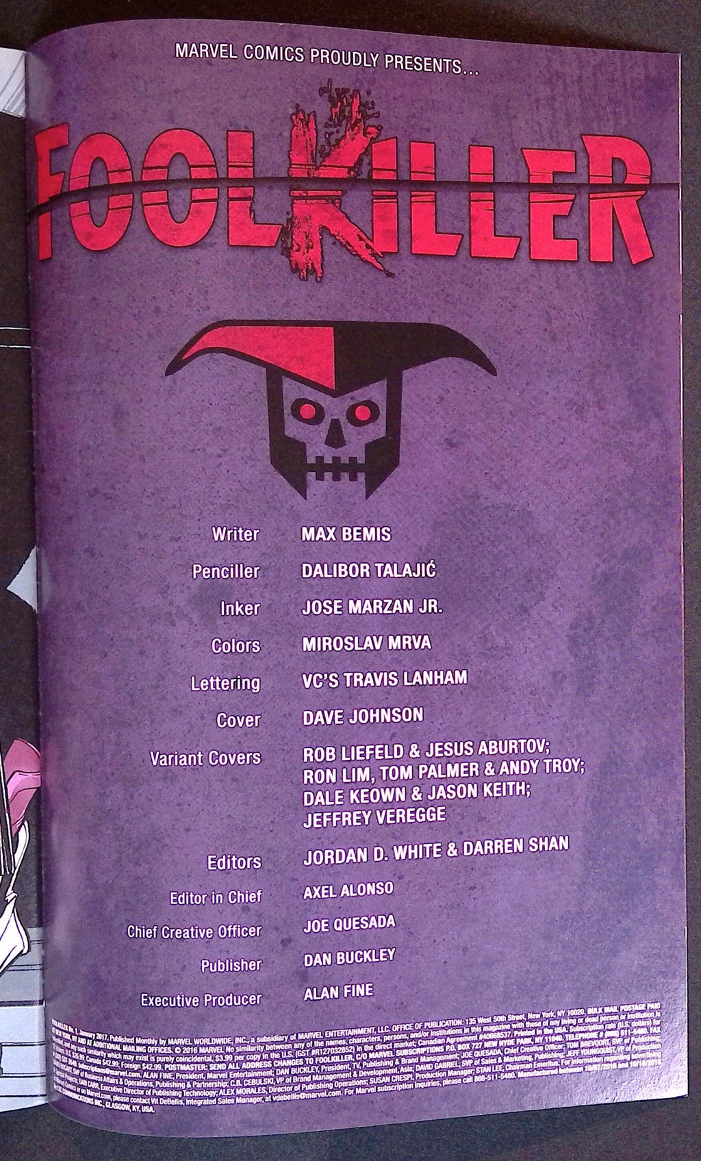 Foolkiller # 1 2017 NM-