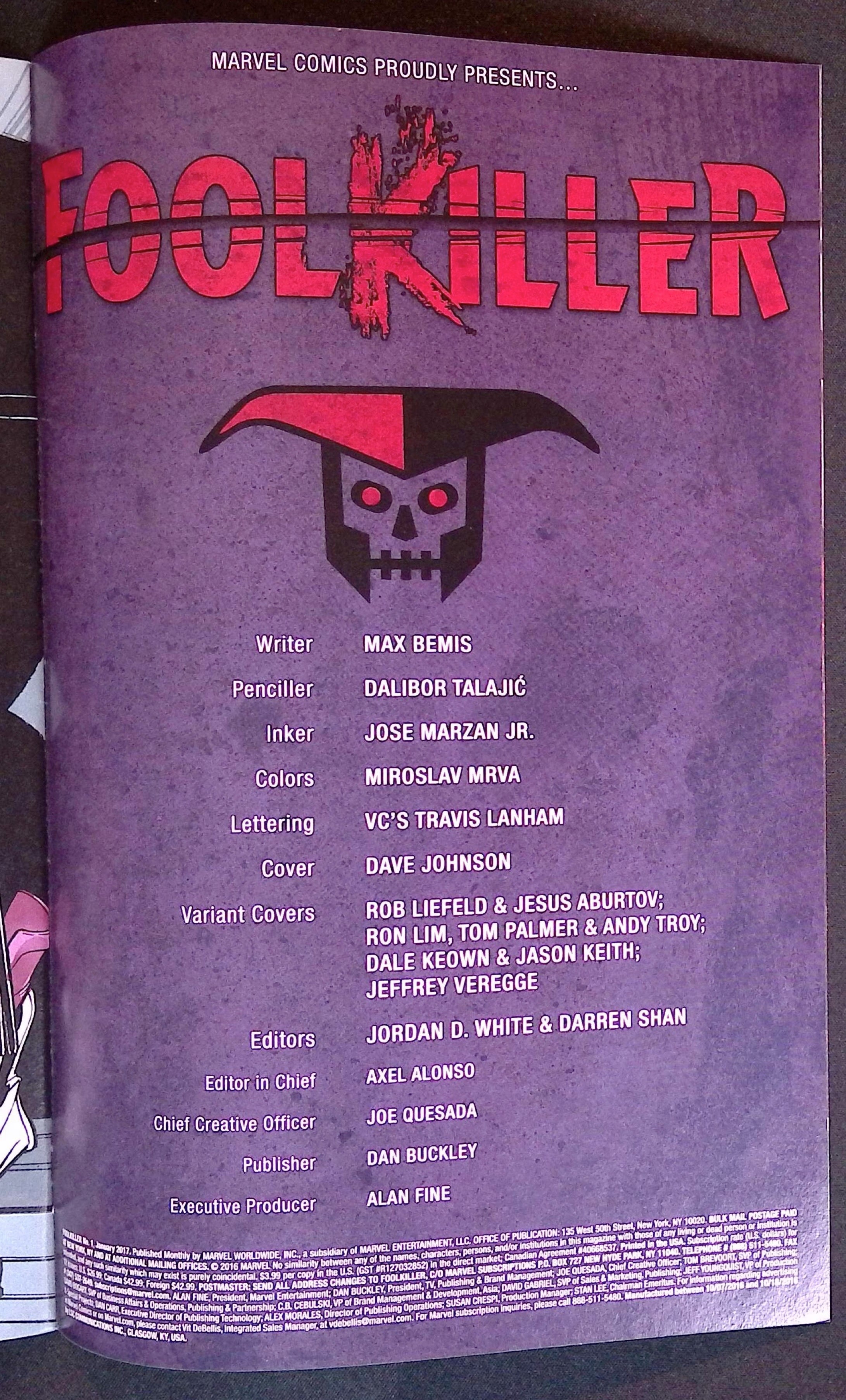 Foolkiller # 1 2017 NM-