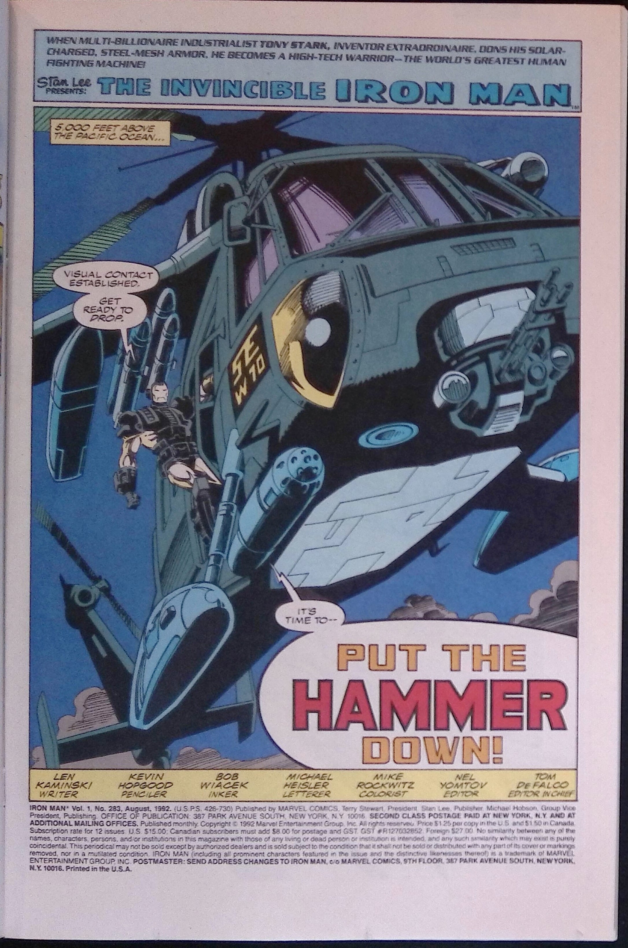 Iron Man # 283 1992 NM-
