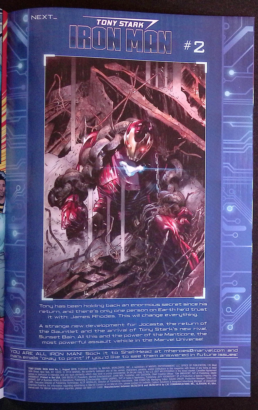 Tony Stark: Iron Man # 1 2018 NM-