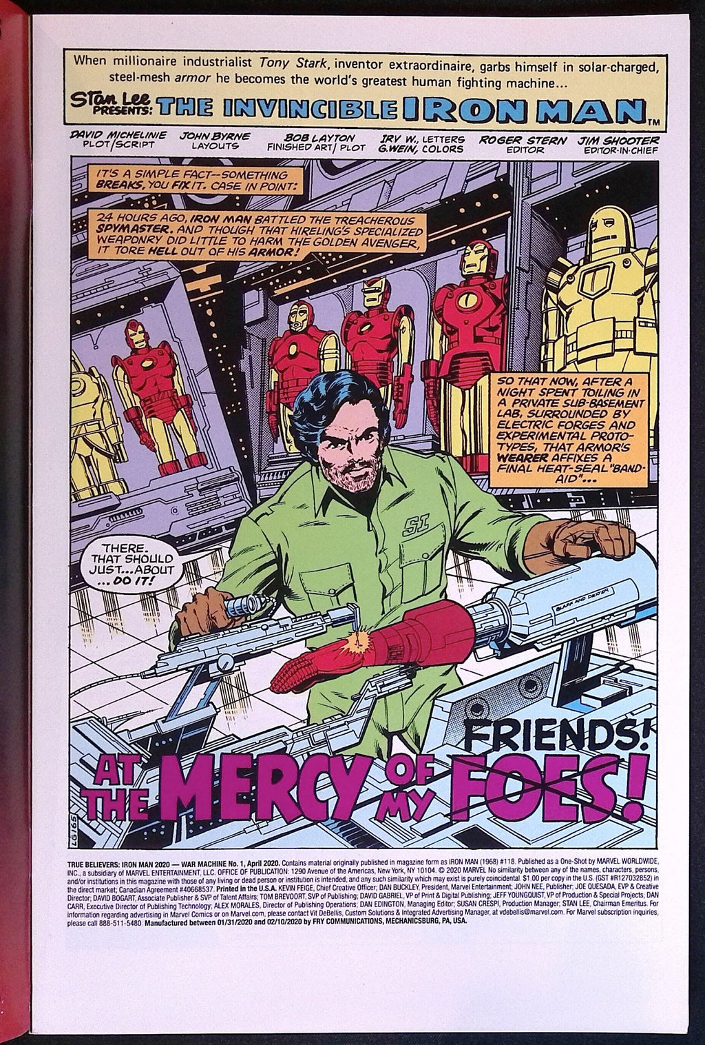 True Believers: Iron Man 2020 - War Machine # 1 2020 NM-
