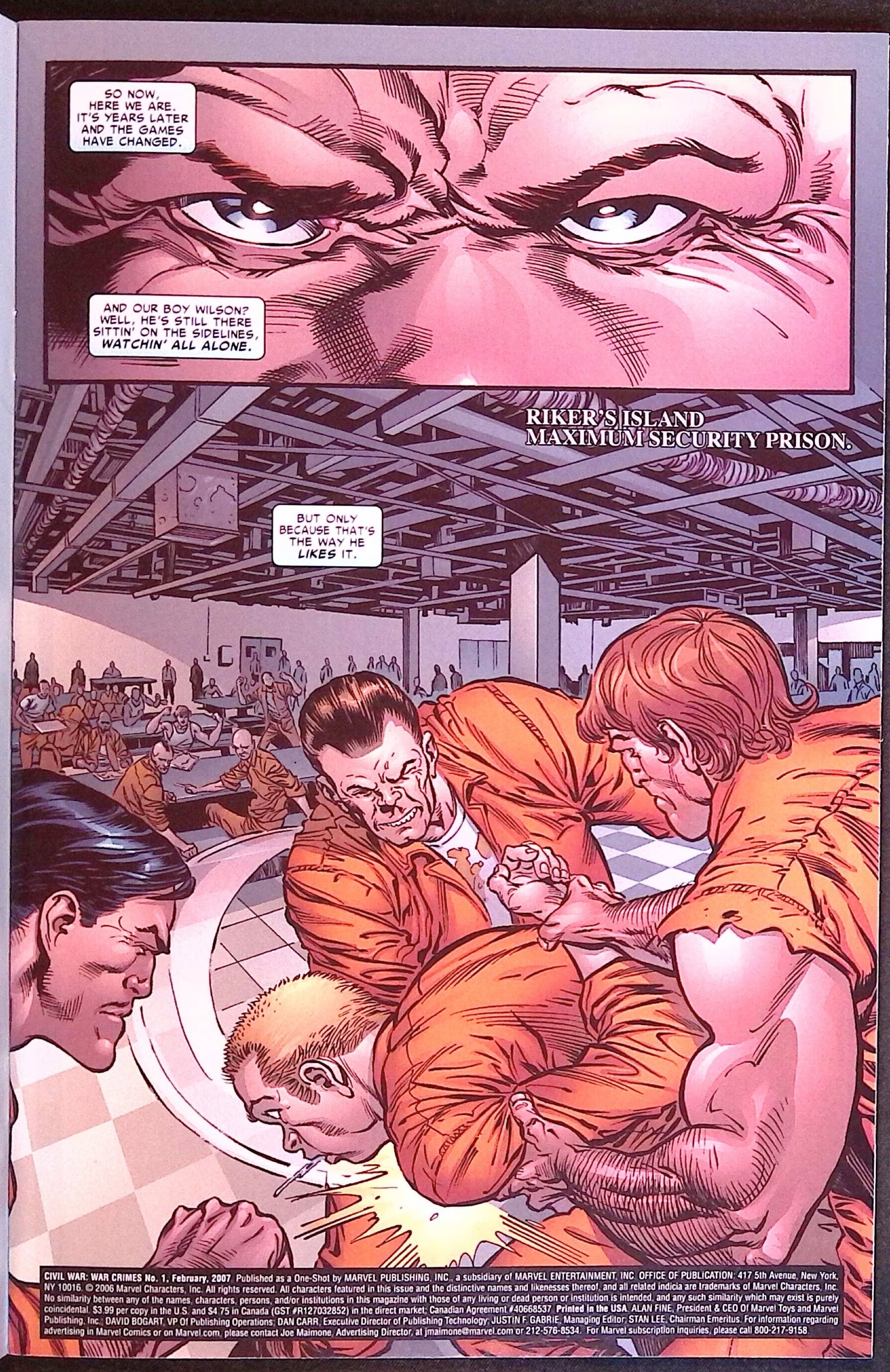 Civil War: War Crimes # 1 2007 VF