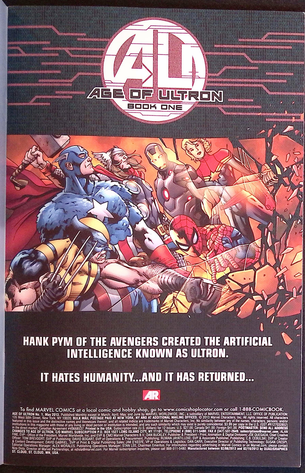 Age of Ultron # 1 2013 VF/NM