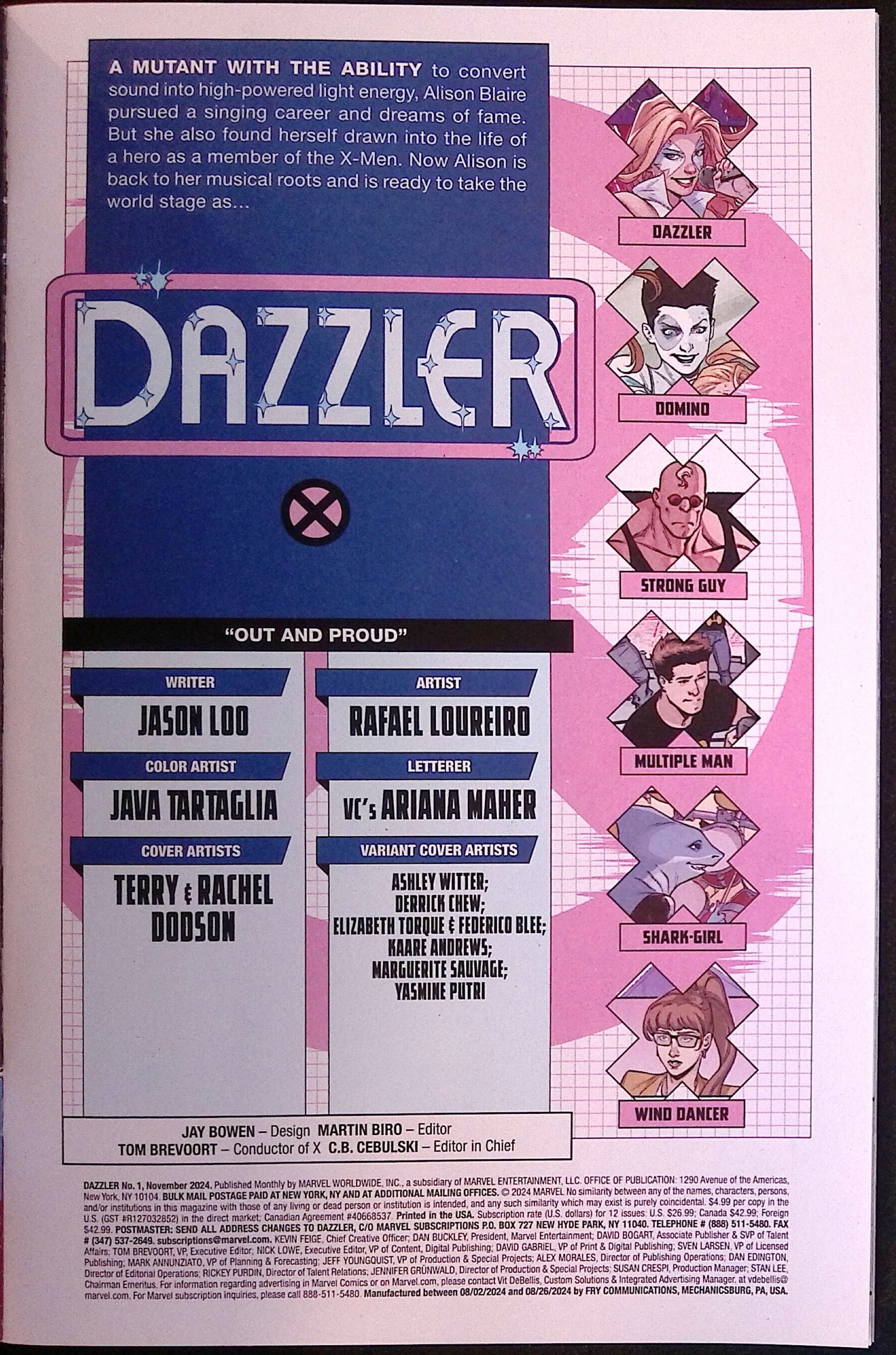 Dazzler # 1 Andrews Foil Variant 2024 NM