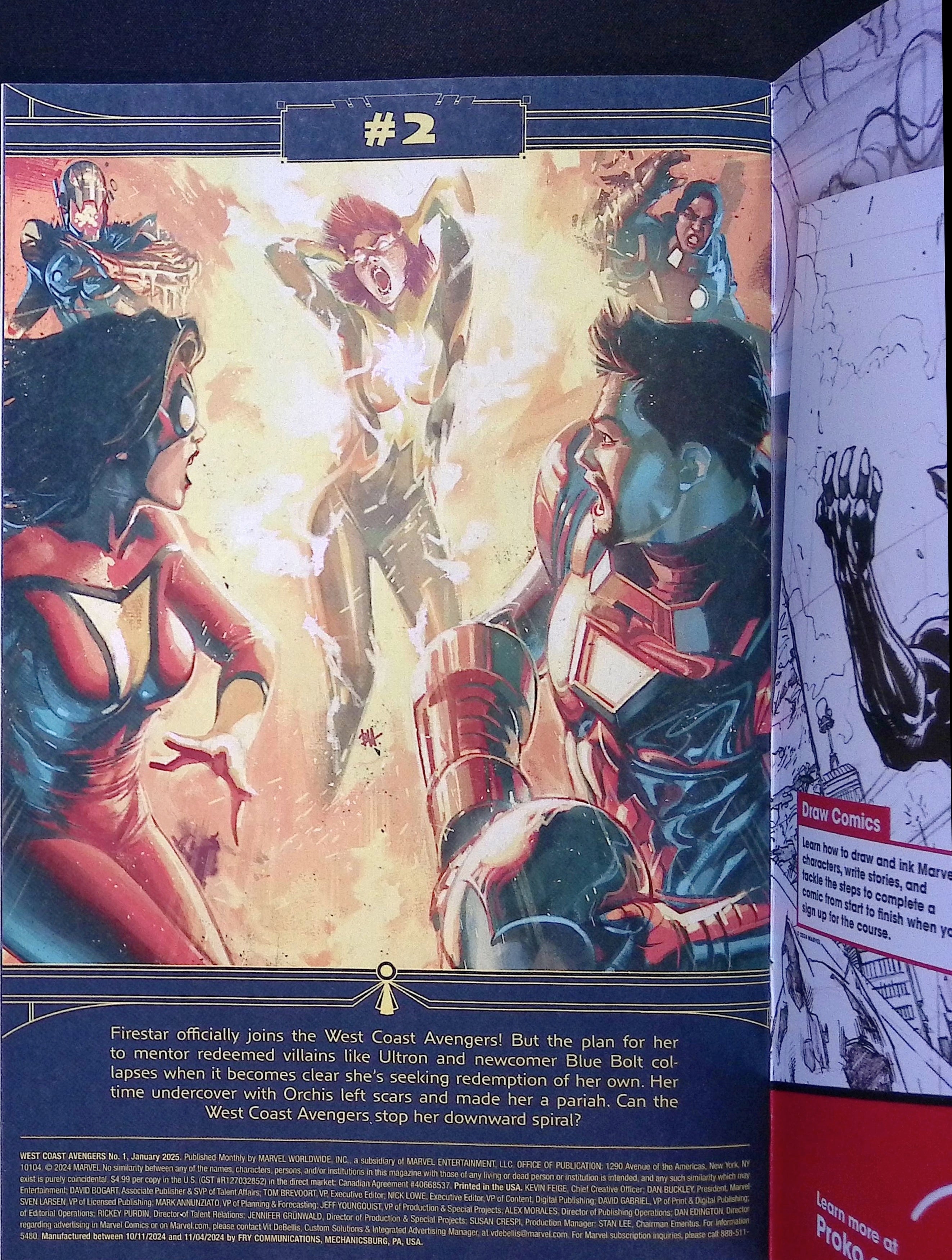 West Coast Avengers # 1 Hughes Foil Variant 2024 NM