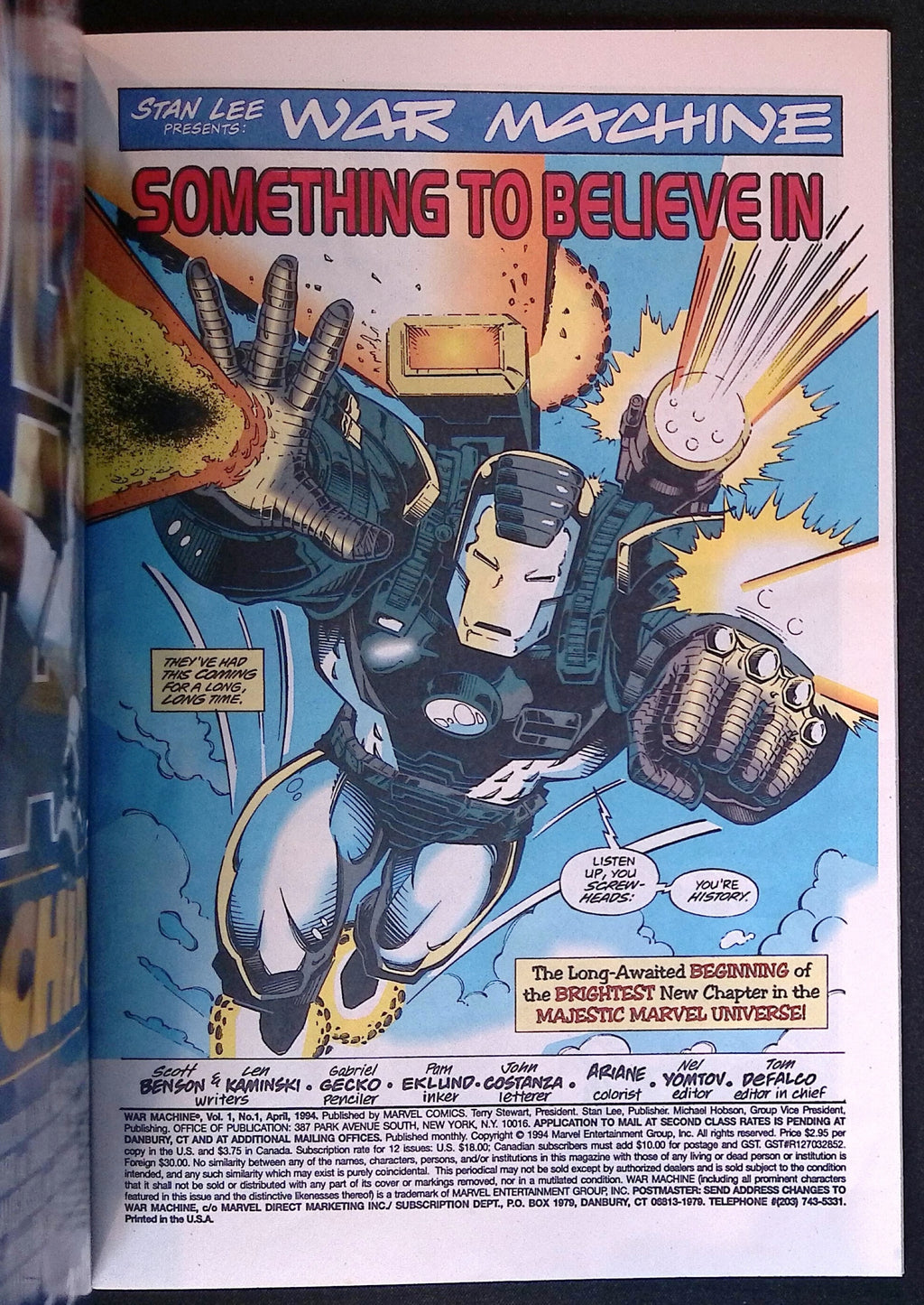 War Machine # 1 1994 NM