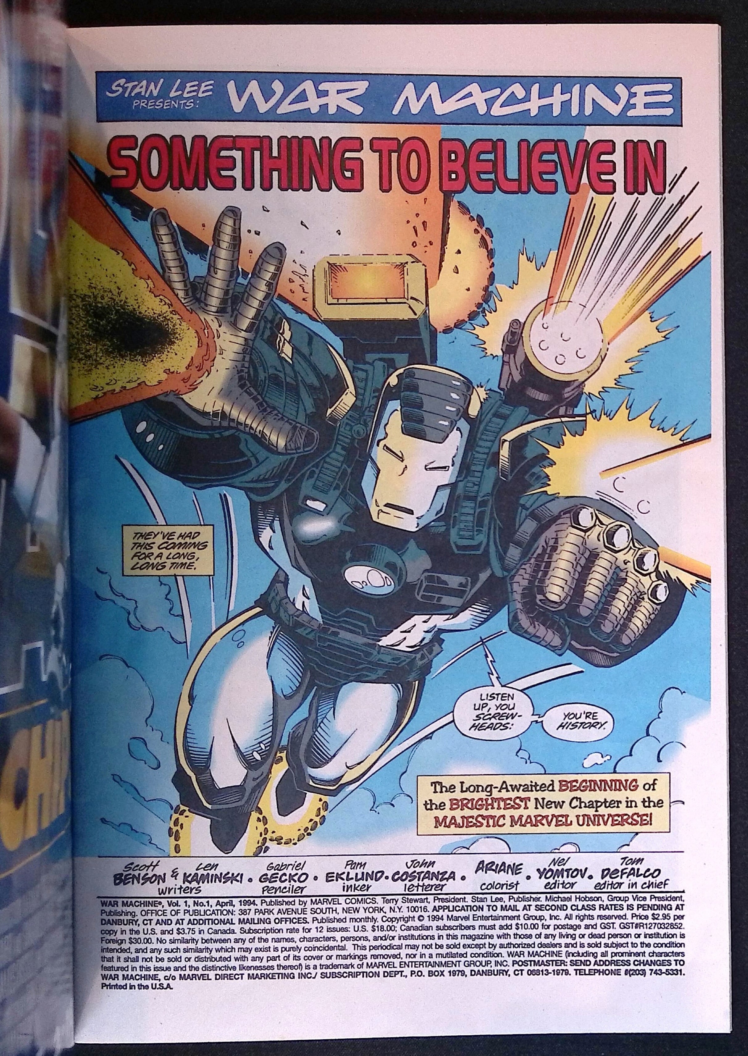War Machine # 1 1994 NM
