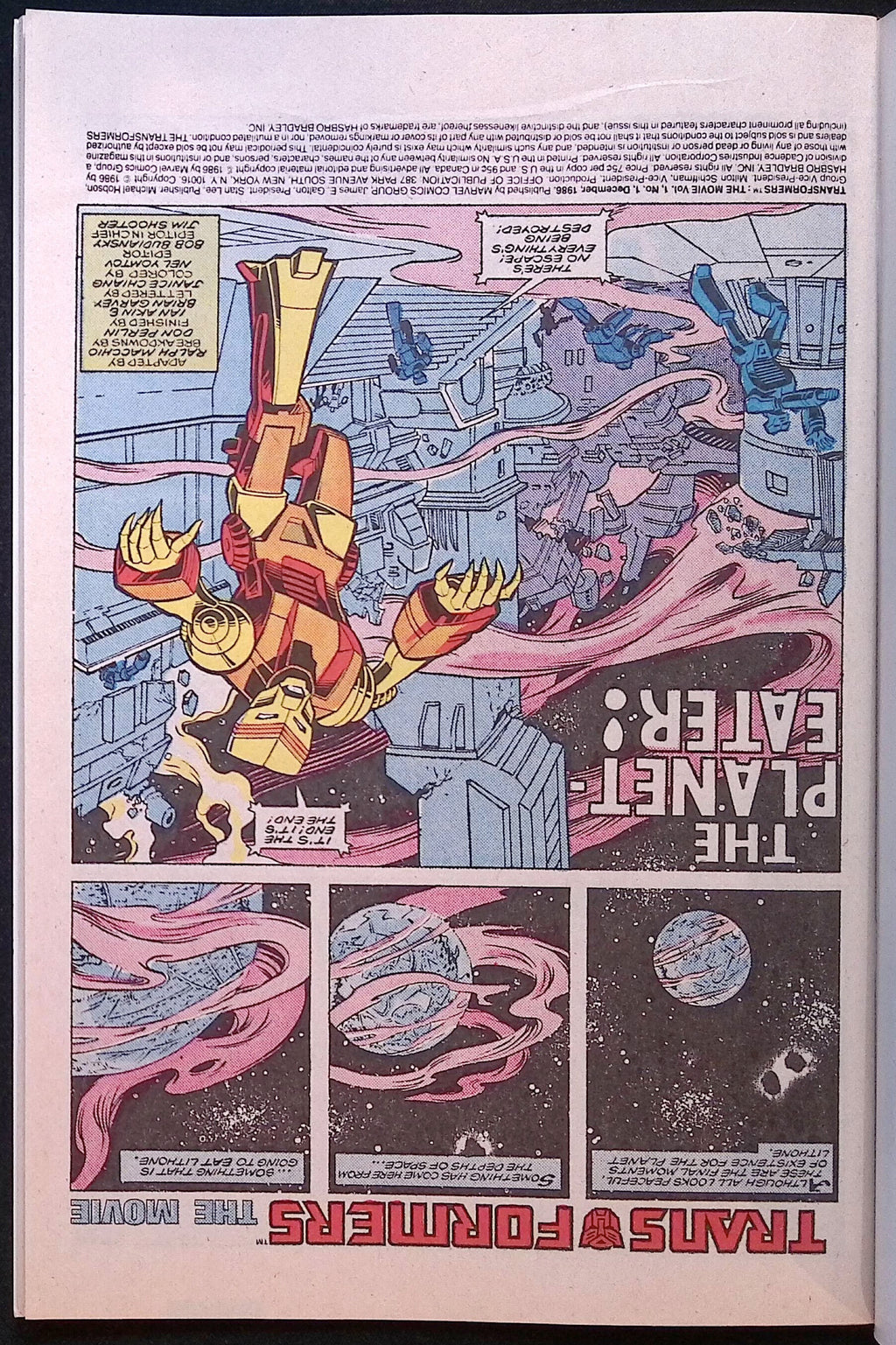 The Transformers: The Movie # 1 1986 NM-