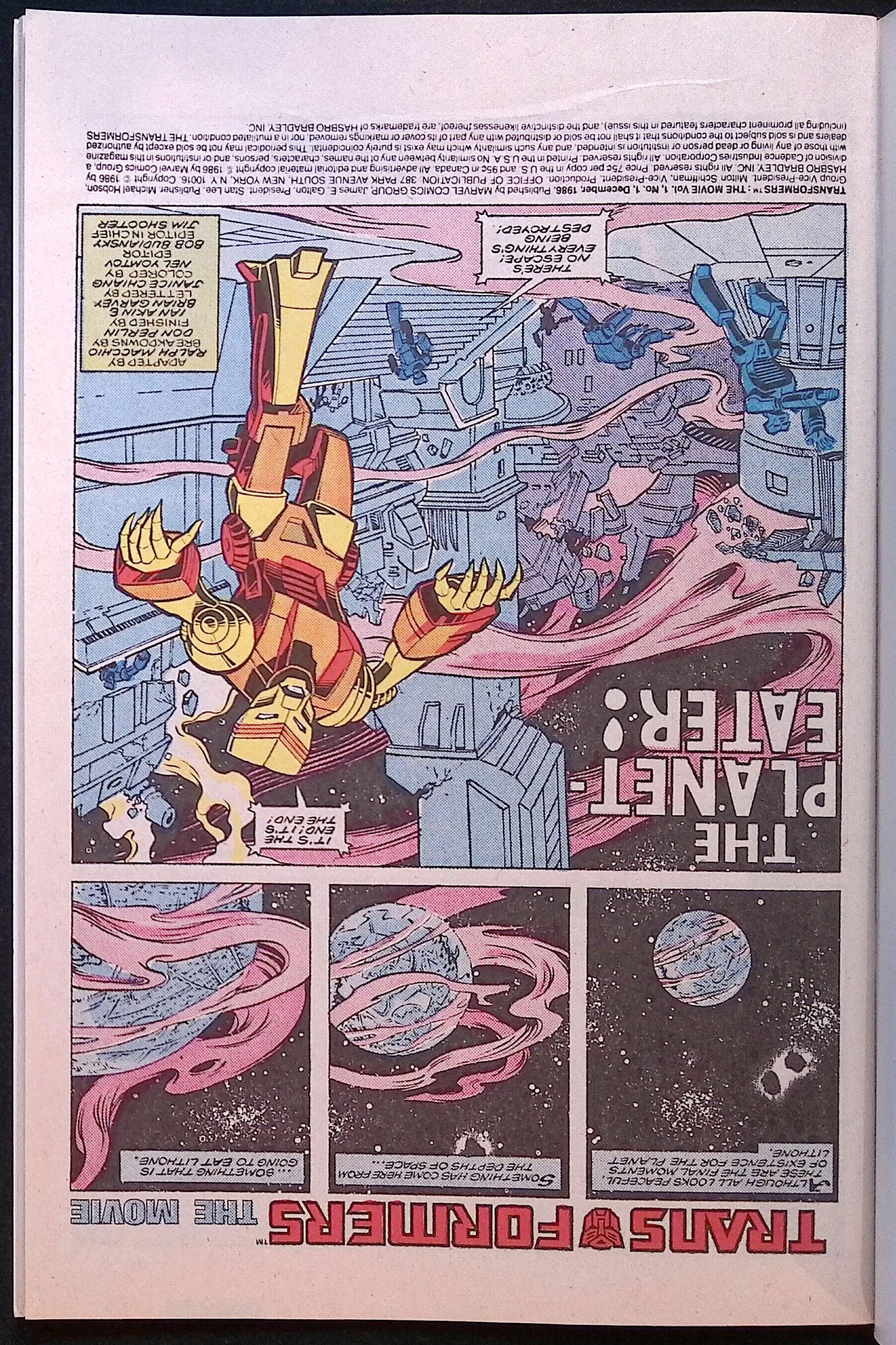 The Transformers: The Movie # 1 1986 NM-