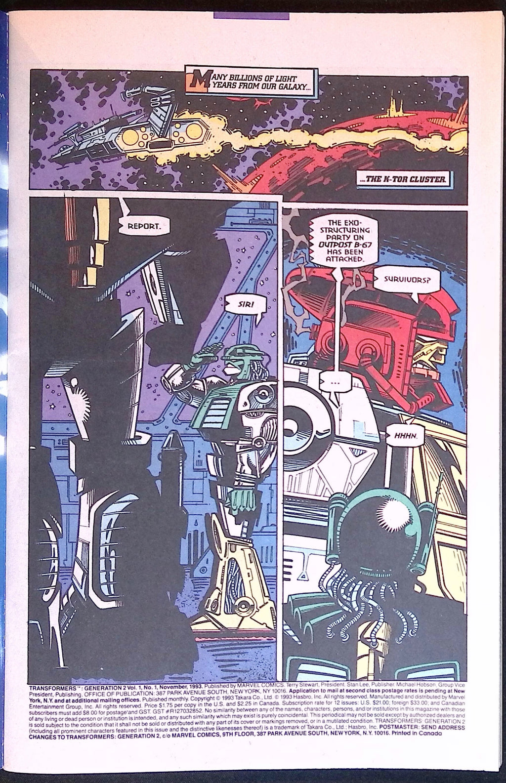 The Transformers: Generation 2 # 1 1993 NM-
