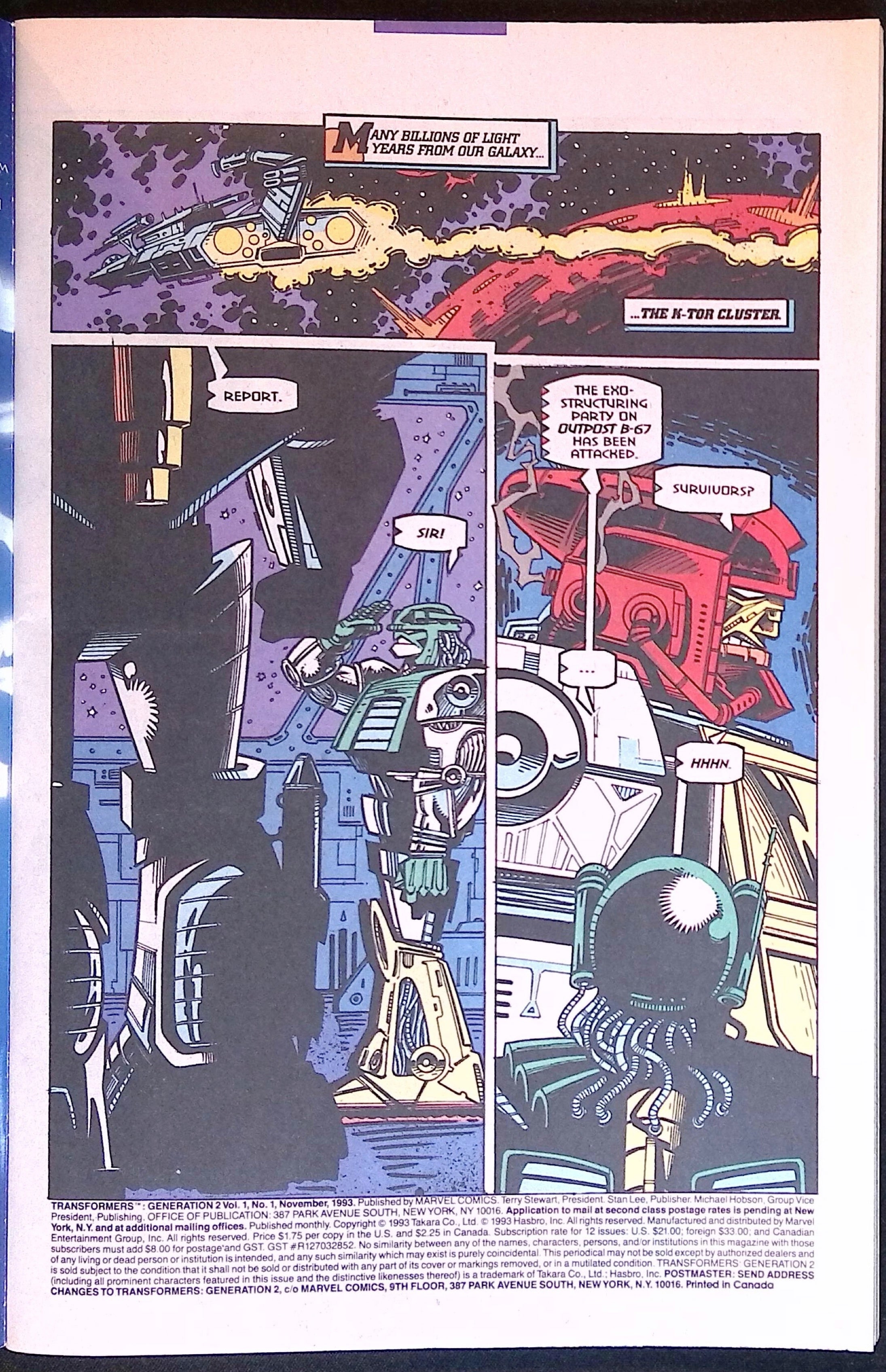 The Transformers: Generation 2 # 1 1993 NM-