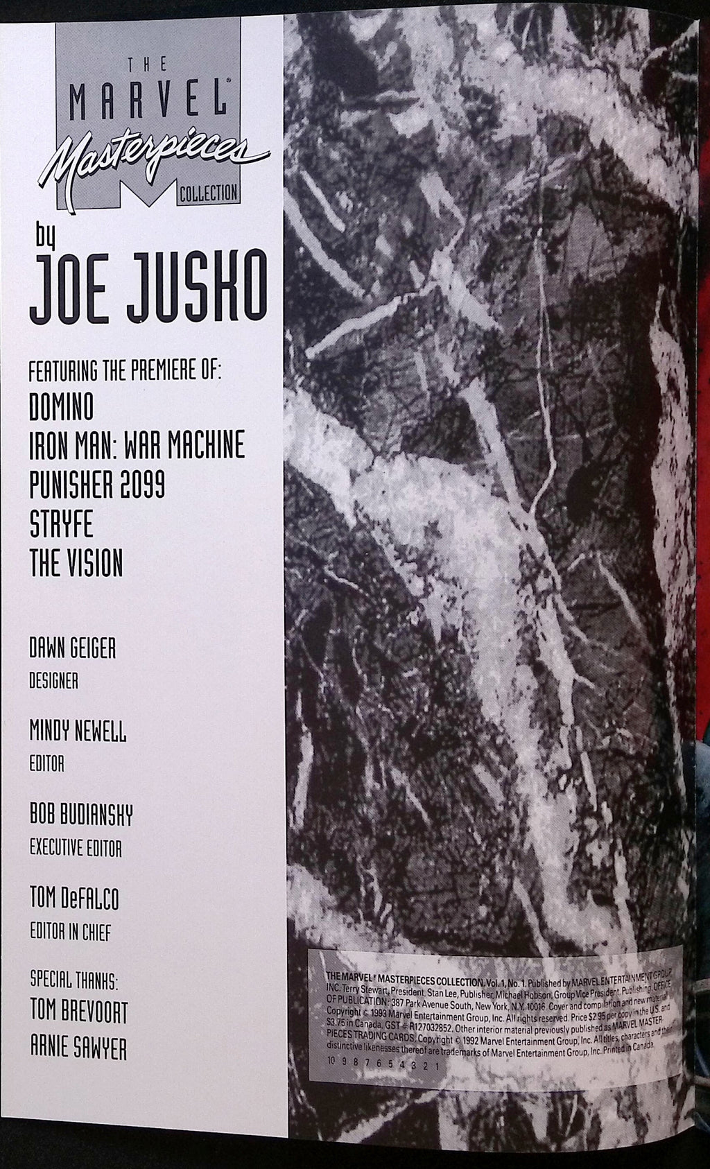 The Marvel Masterpieces Collection # 1 1993 NM-