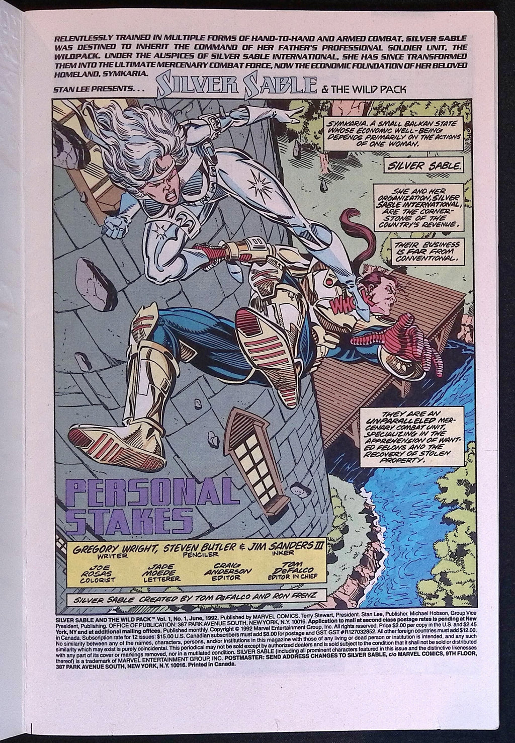 Silver Sable & The Wild Pack # 1 1992 VF/NM