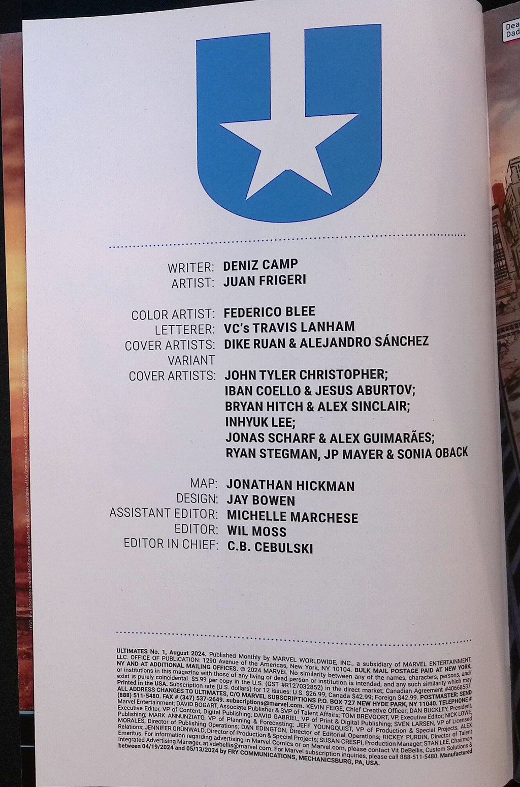 The Ultimates # 1 2024 VF/NM