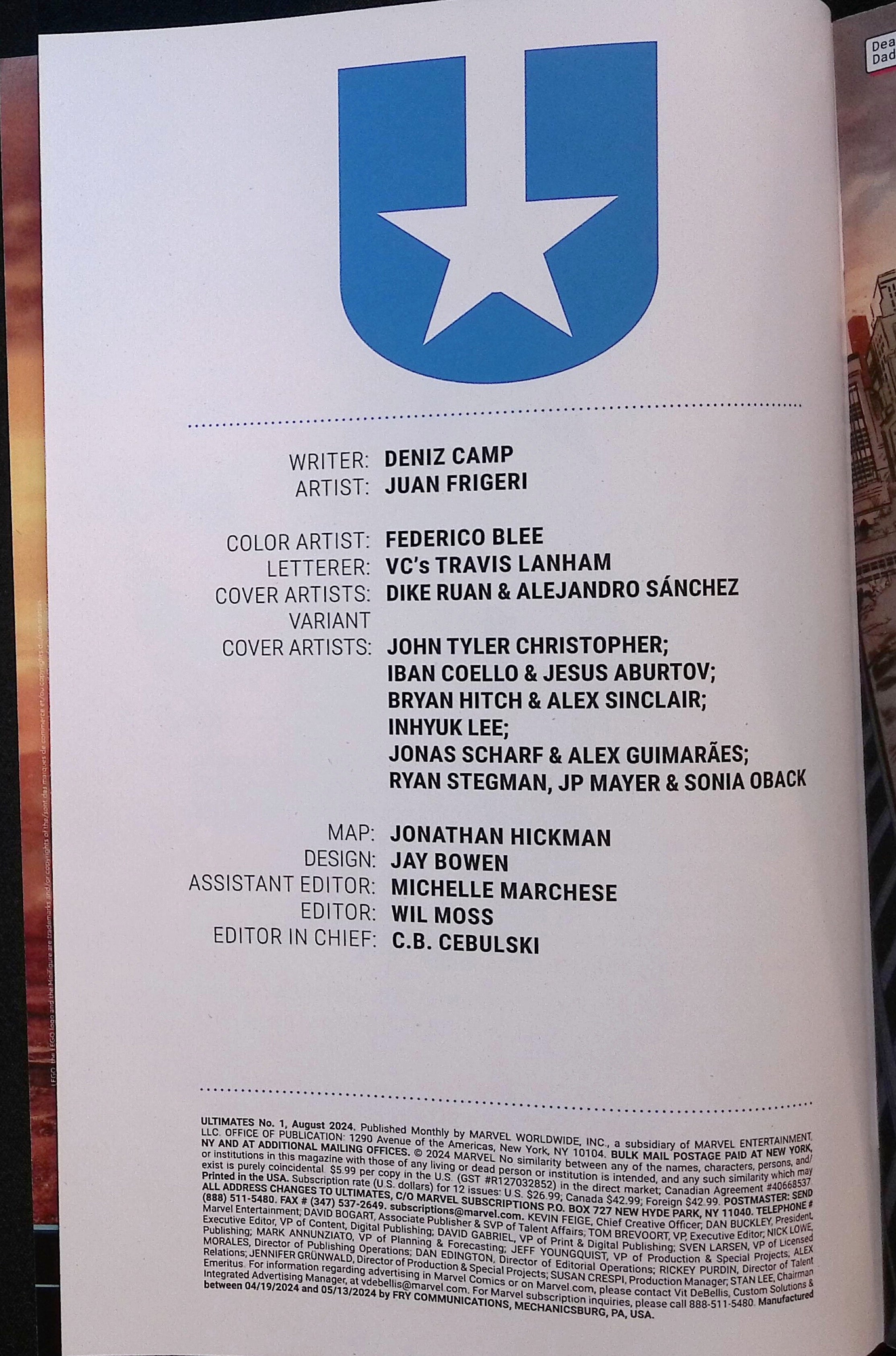 The Ultimates # 1 2024 VF/NM