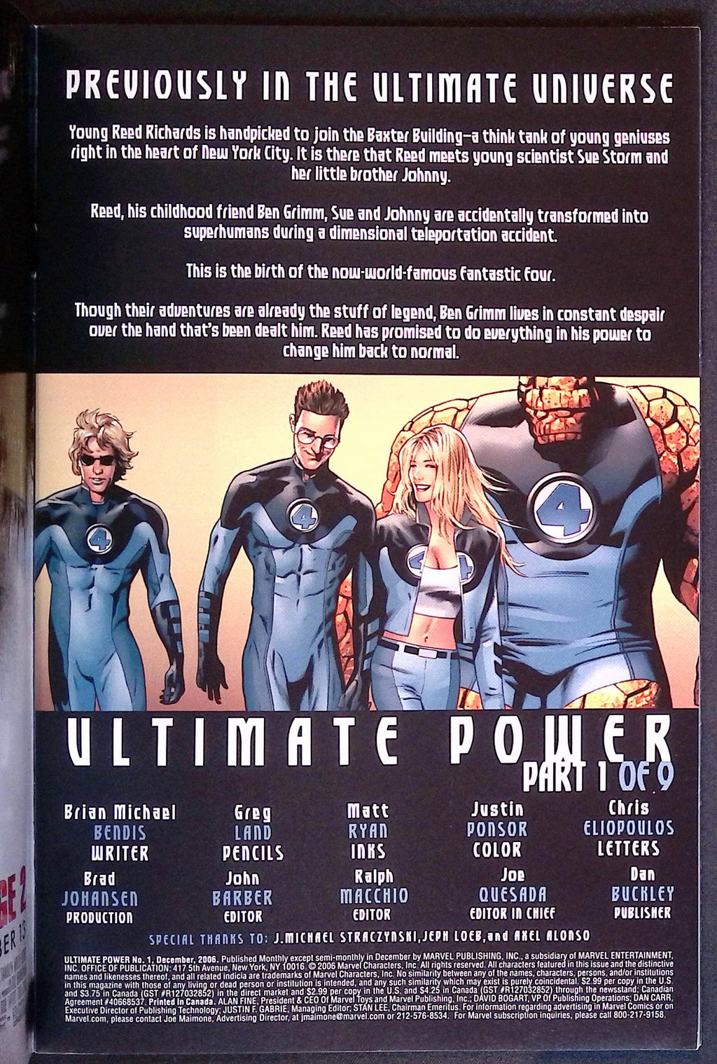 Ultimate Power # 1 2006 VF+