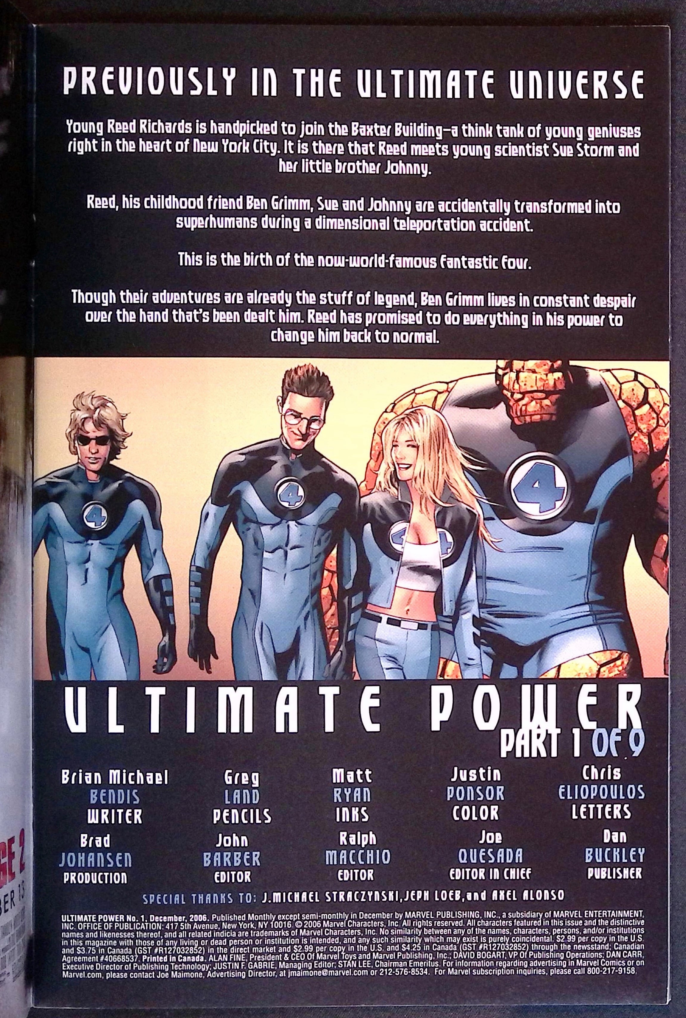Ultimate Power # 1 2006 VF+