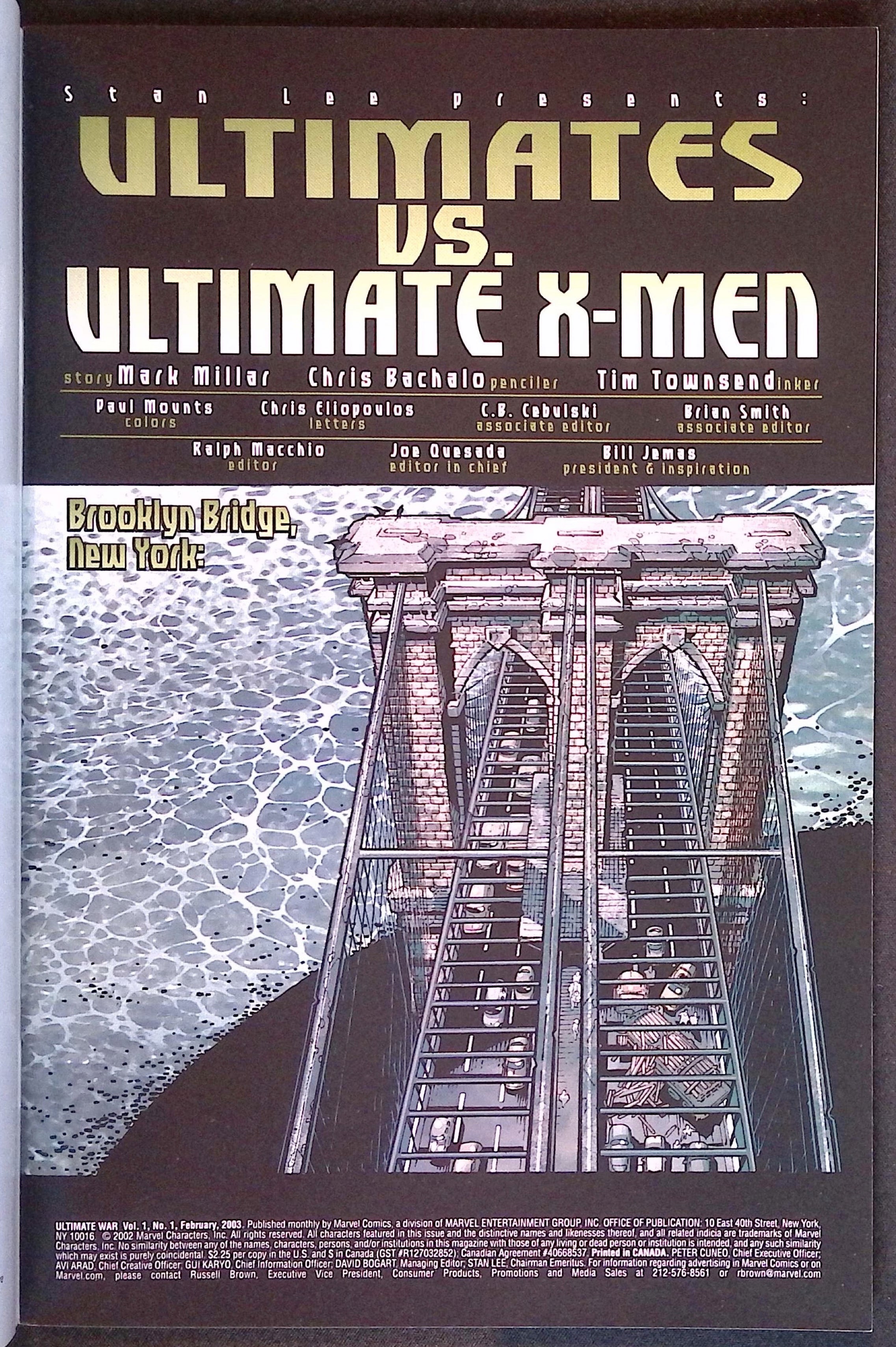 Ultimate War # 1 2003 NM-