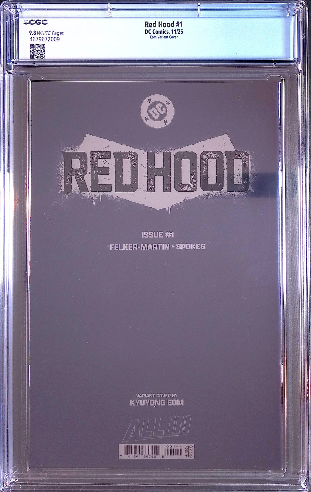 Red Hood # 1 CANCELLED Kyuyong Eom Foil Variant 2025 CGC 9.8 4679672009